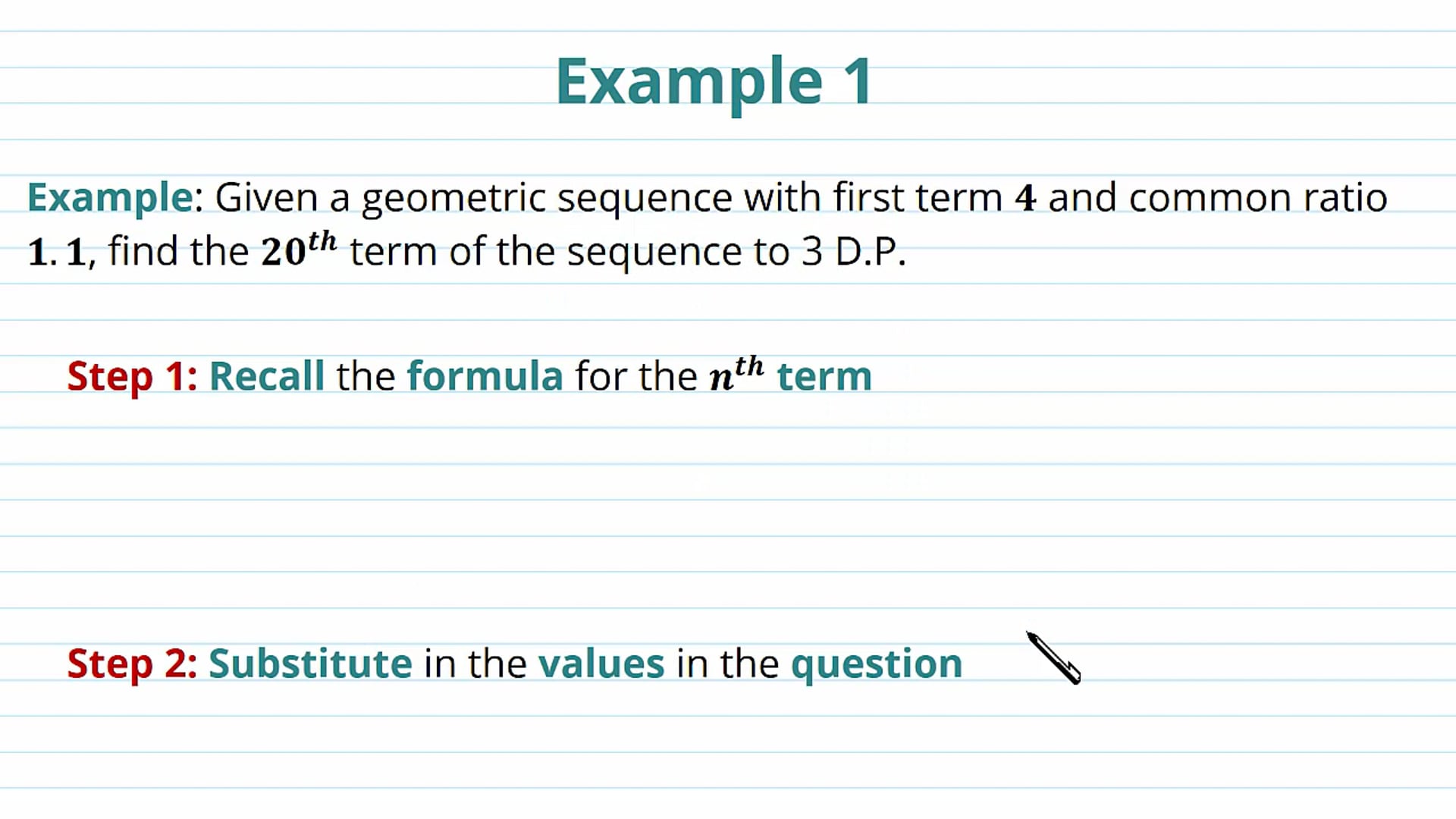 Geometric Sequences Examples