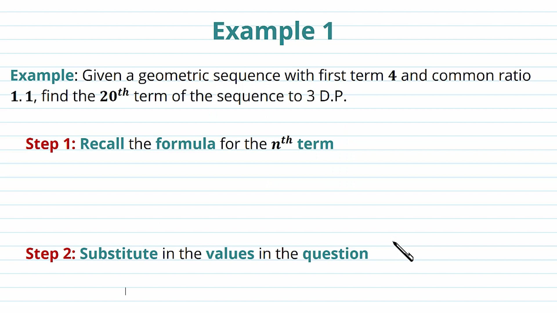 Geometric Sequences Examples
