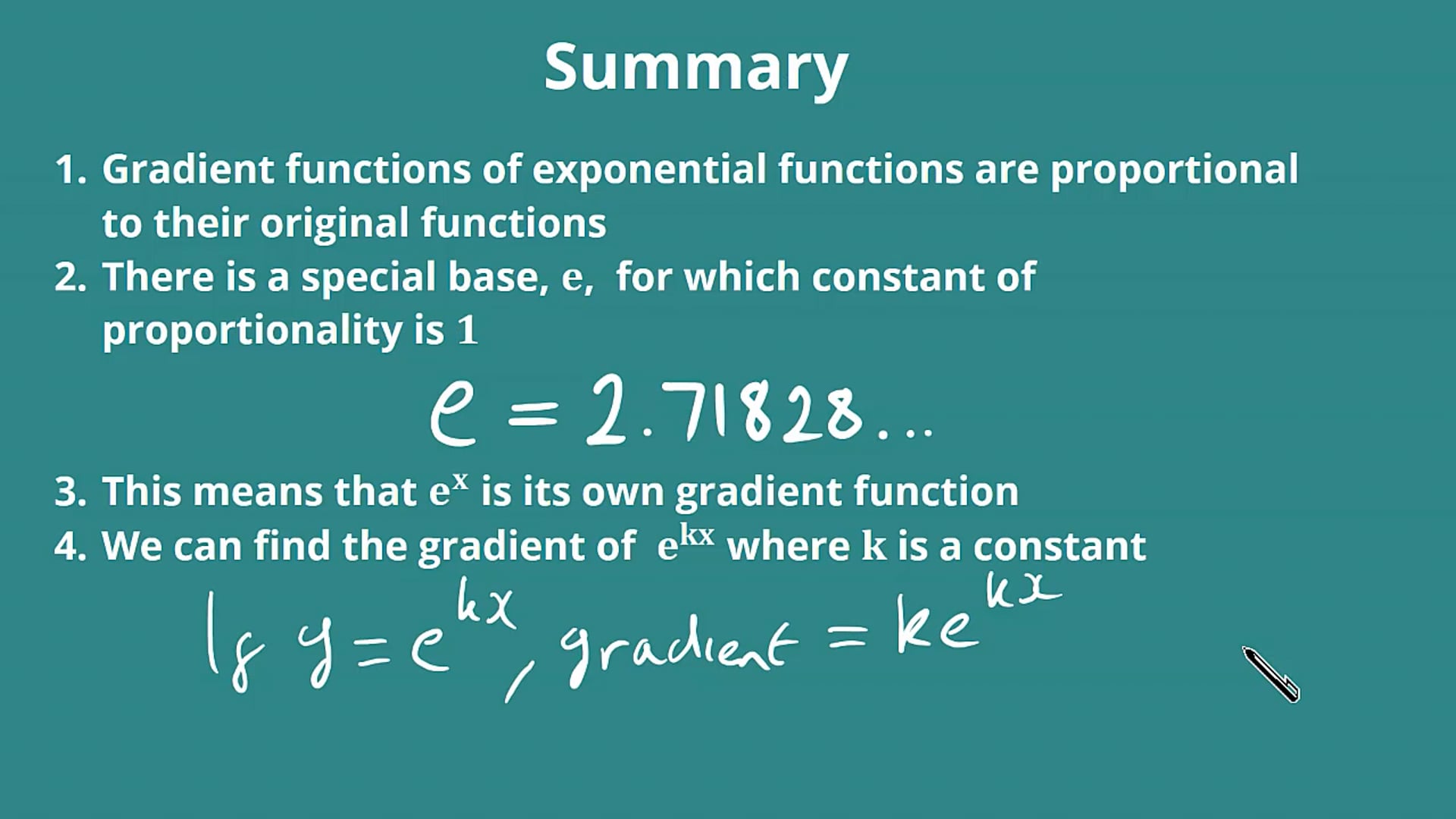 Gradients of Exponentials Examples