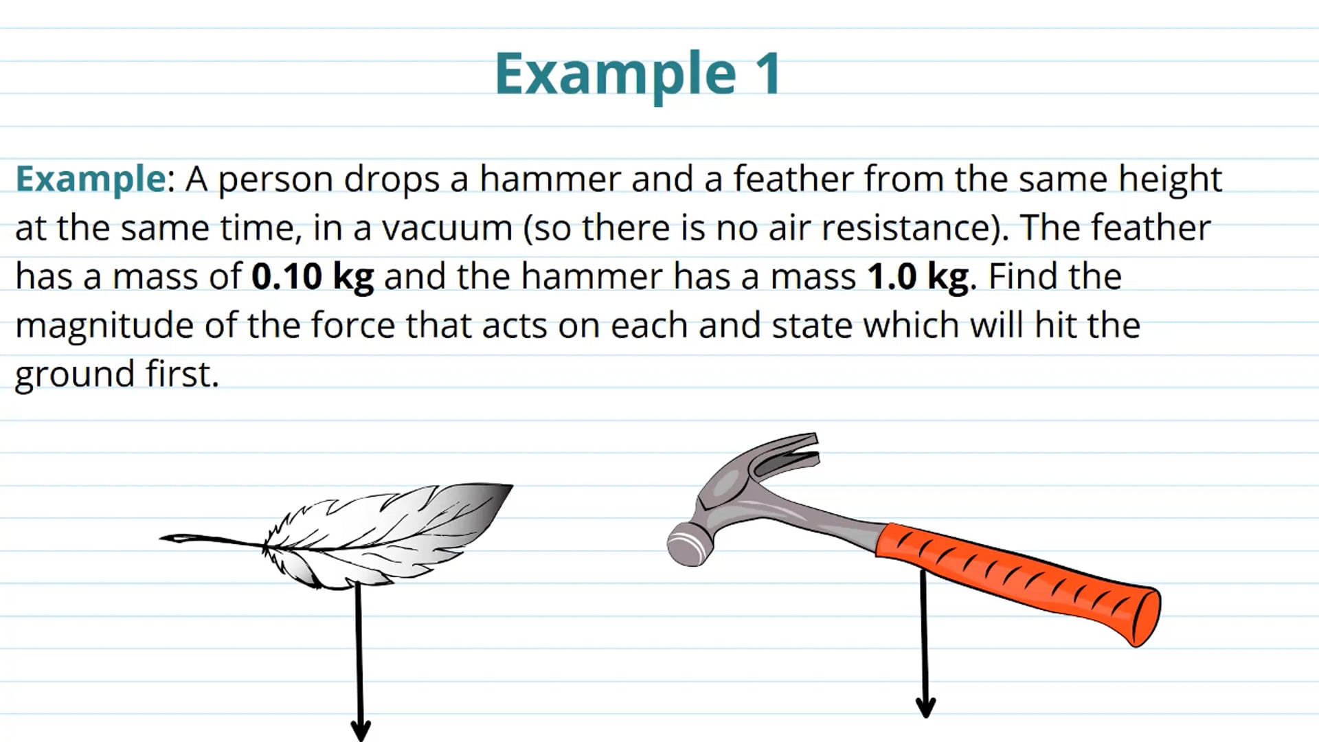 Gravity and Weight Examples