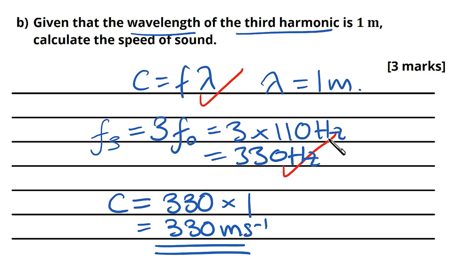 Harmonics Exam Question