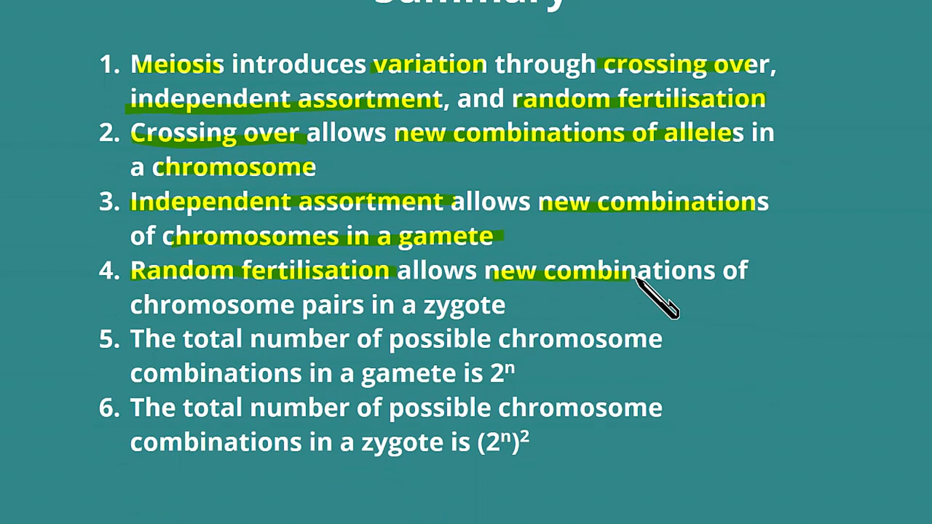 How Meiosis Produces Variation