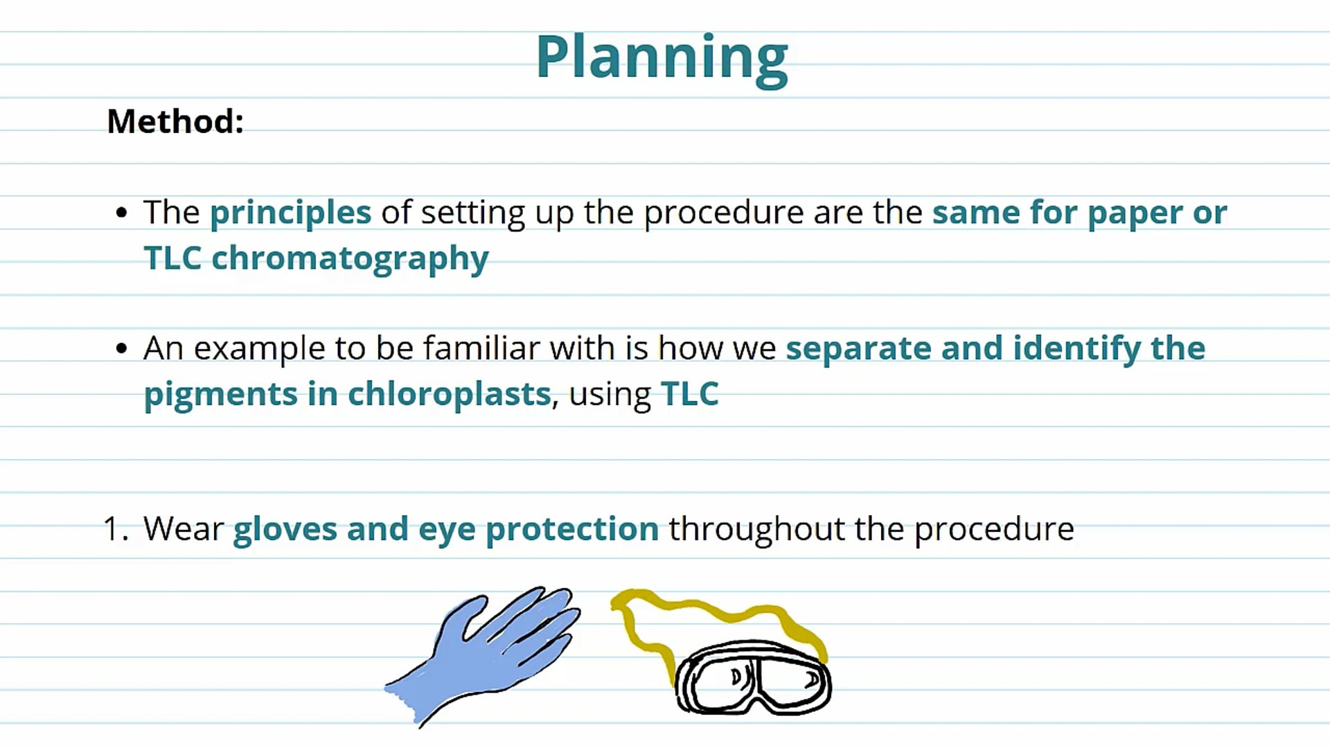Identifying Chloroplast Pigments through Chromatography Planning