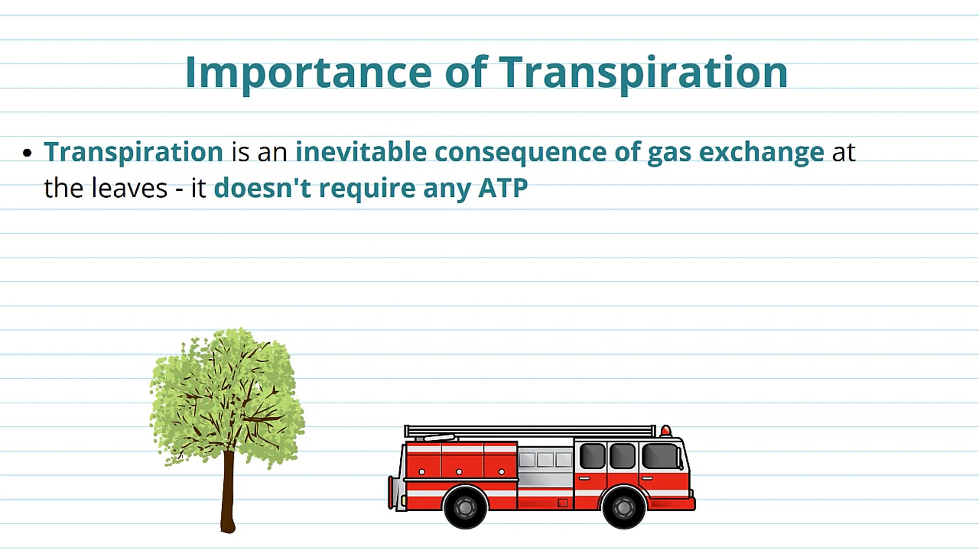 Importance of and Evidence for Transpiration