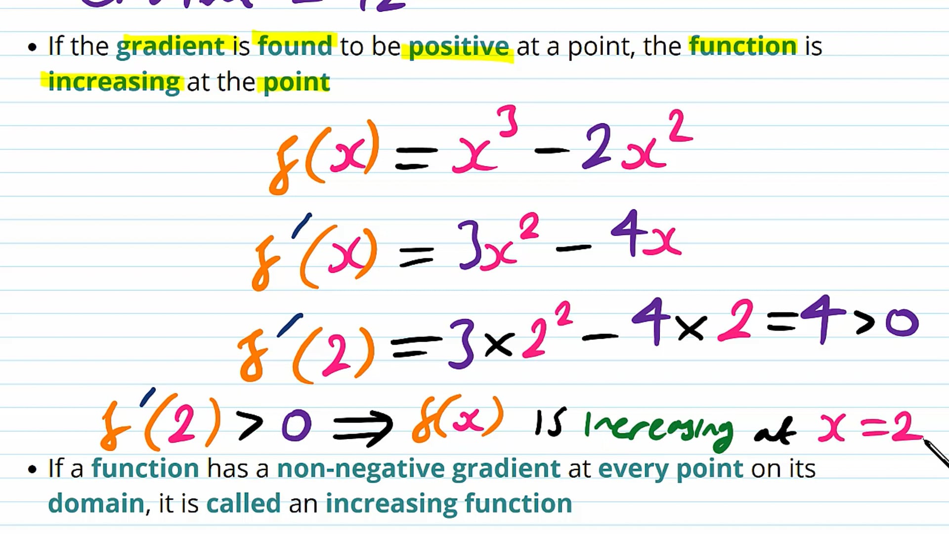 Increasing and Decreasing Functions