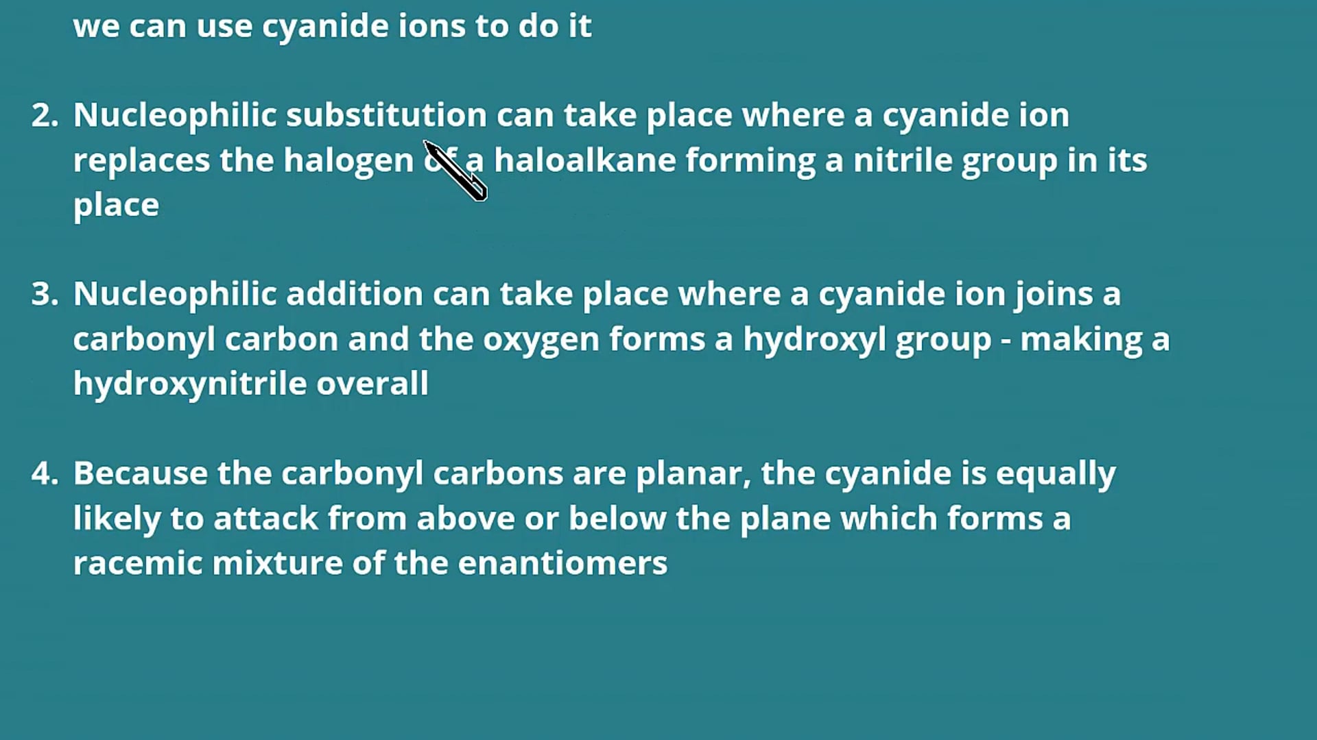 Increasing Carbon Chain Length