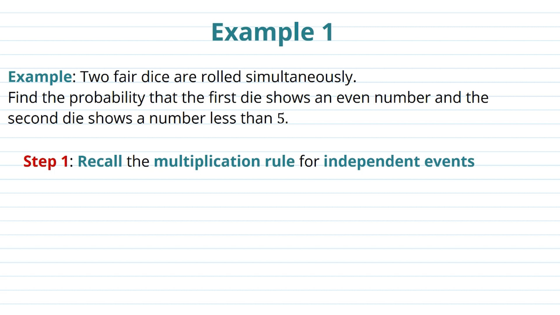 Independent Events Examples