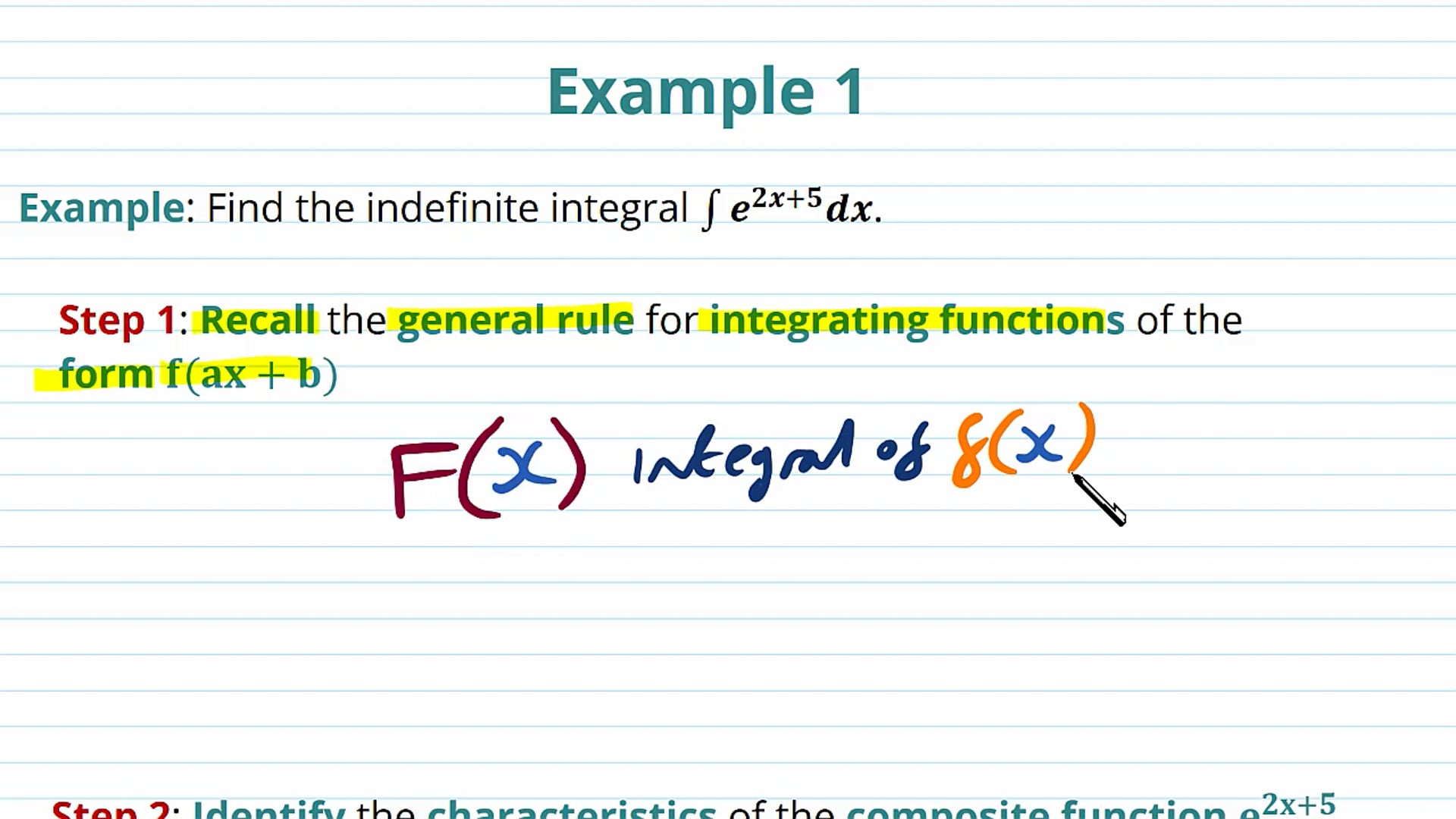 Integrating f(ax + b) Examples