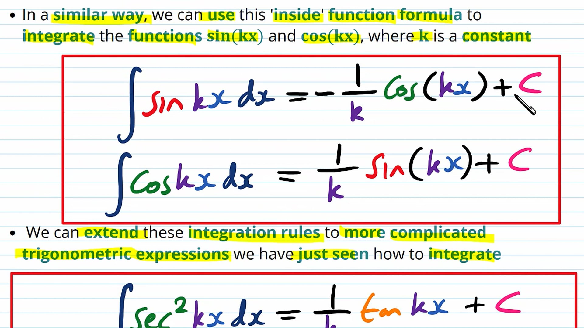 Integrating Trigonometric Functions
