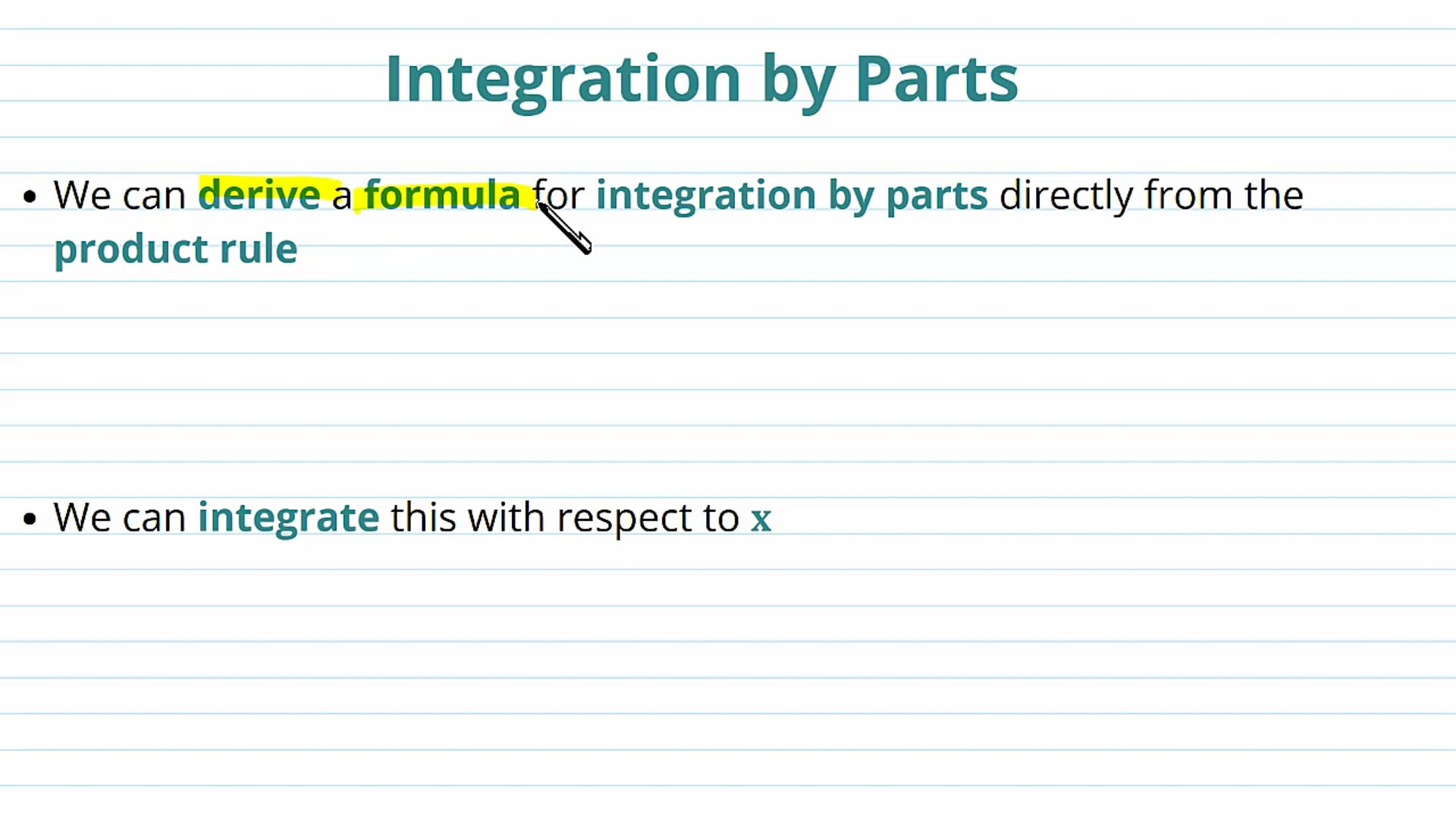 Integration by Parts
