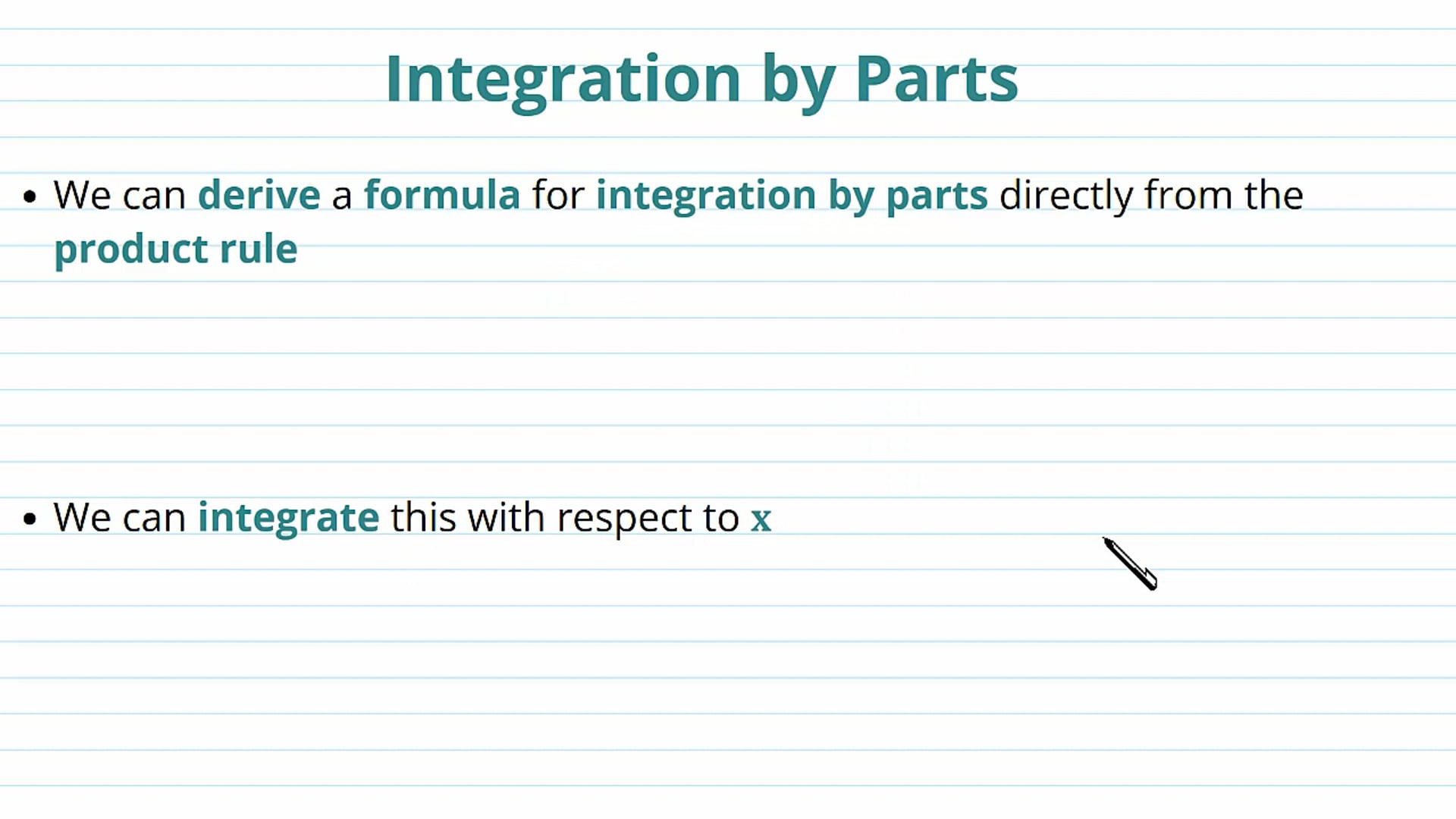 Integration by Parts