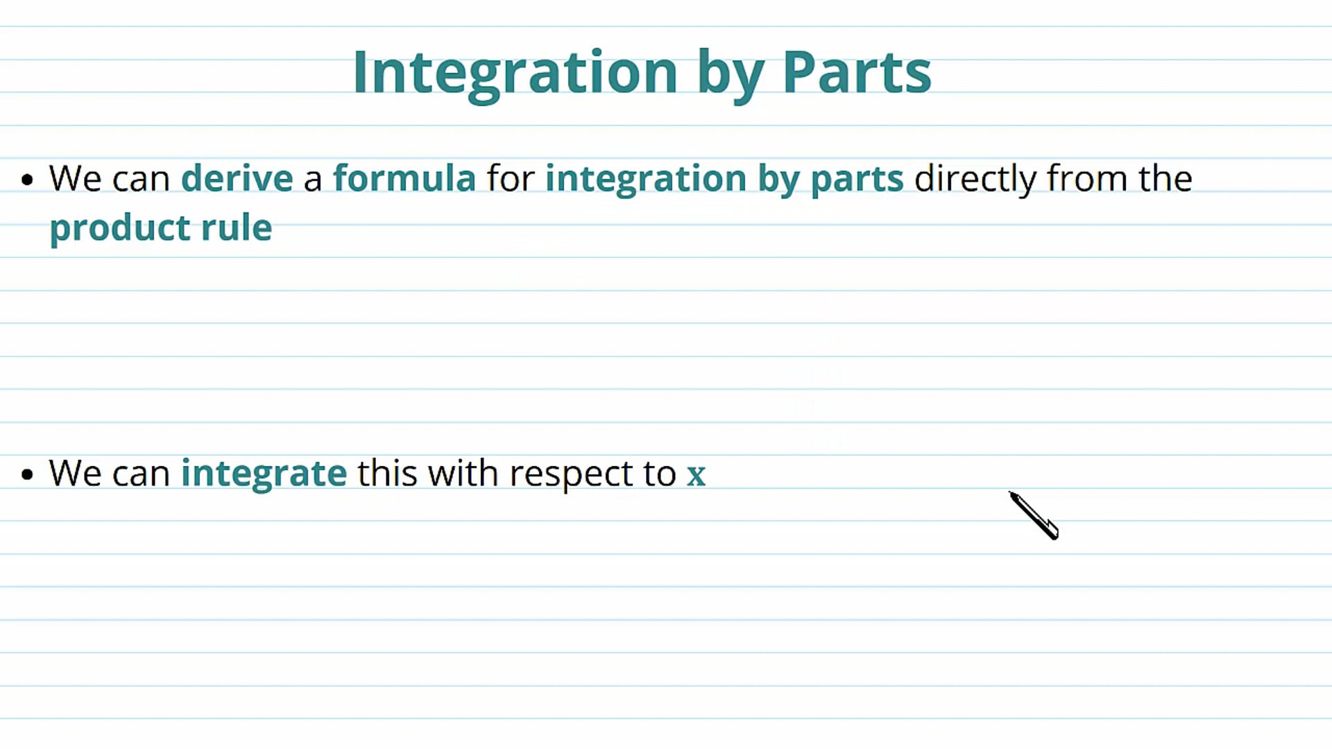 Integration by Parts
