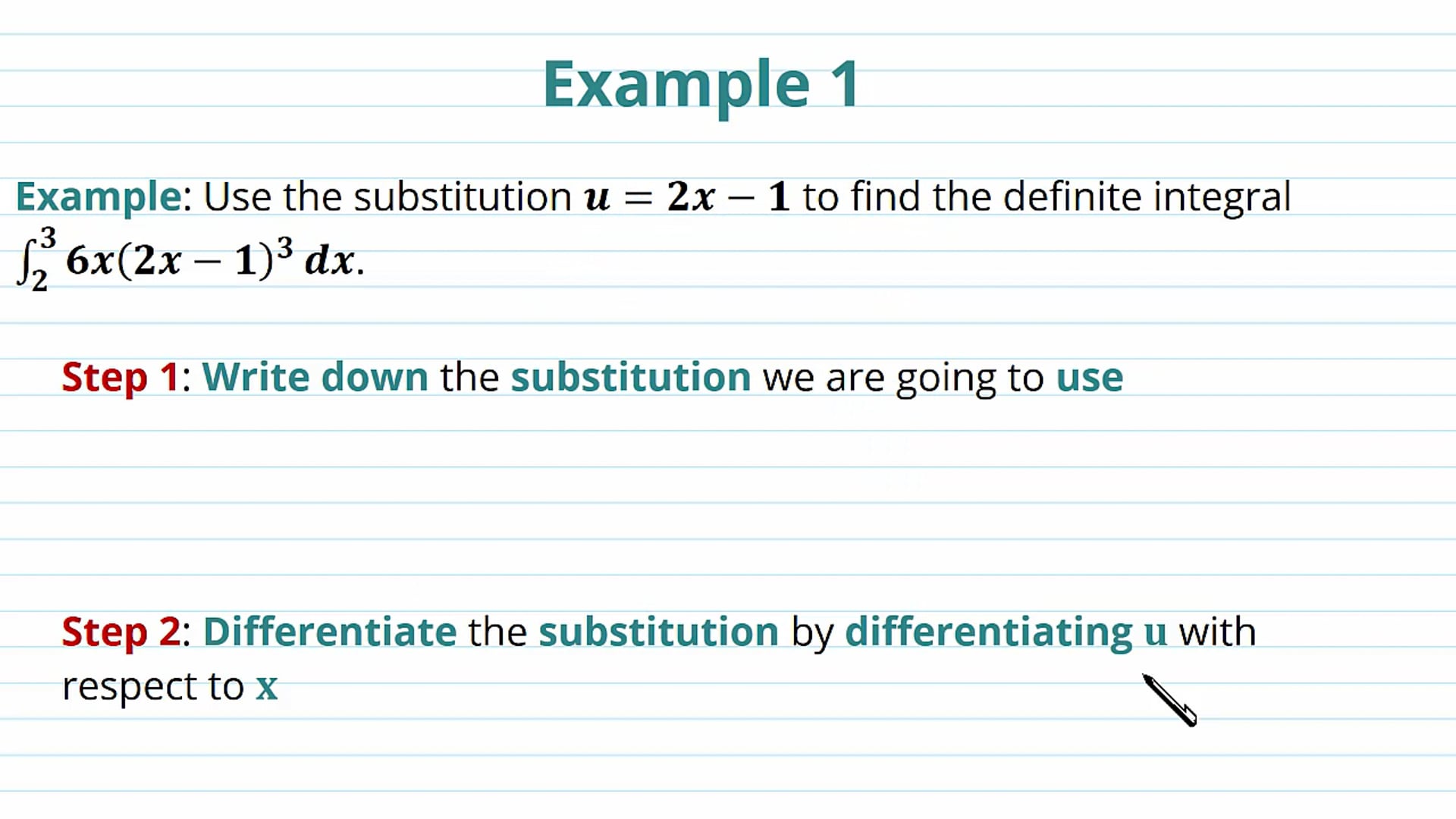Integration by Substitution Examples