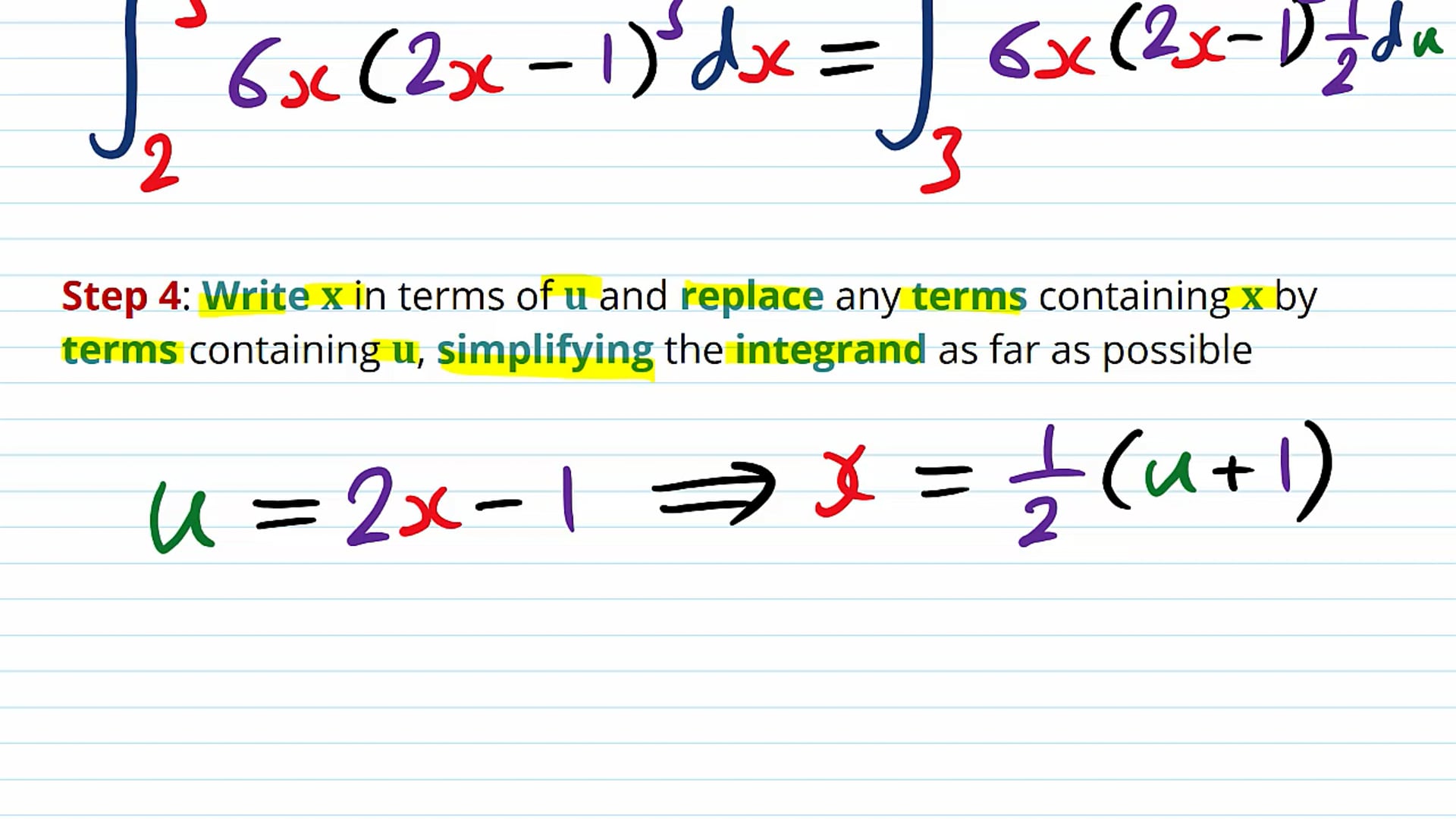Integration by Substitution Examples