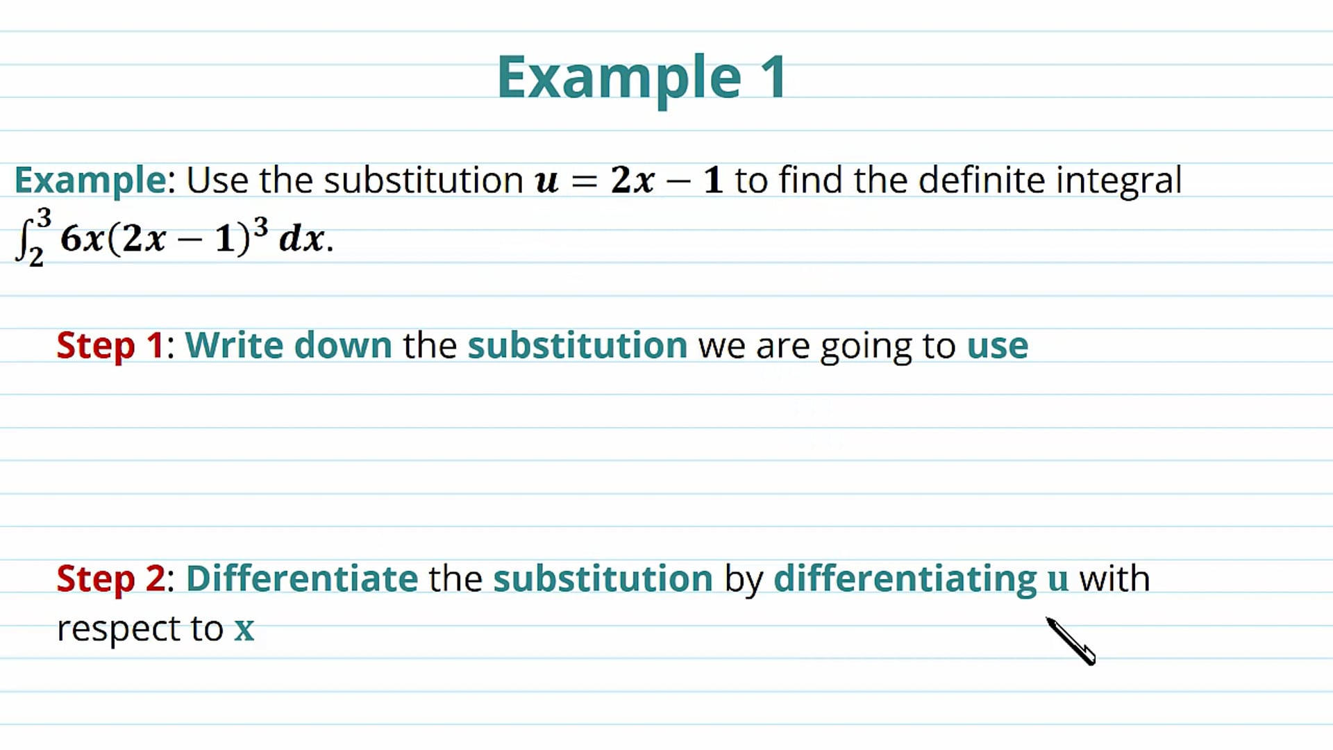 Integration by Substitution Examples