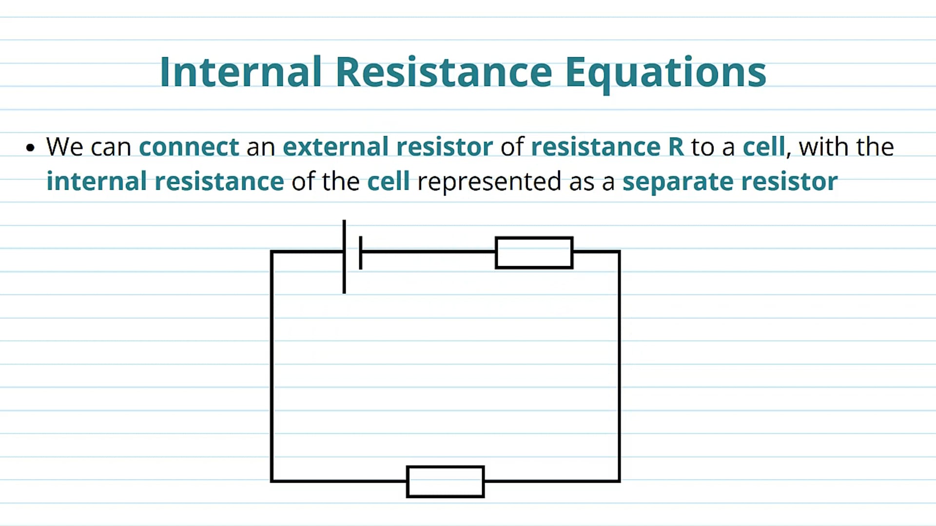 Internal Resistance Equations