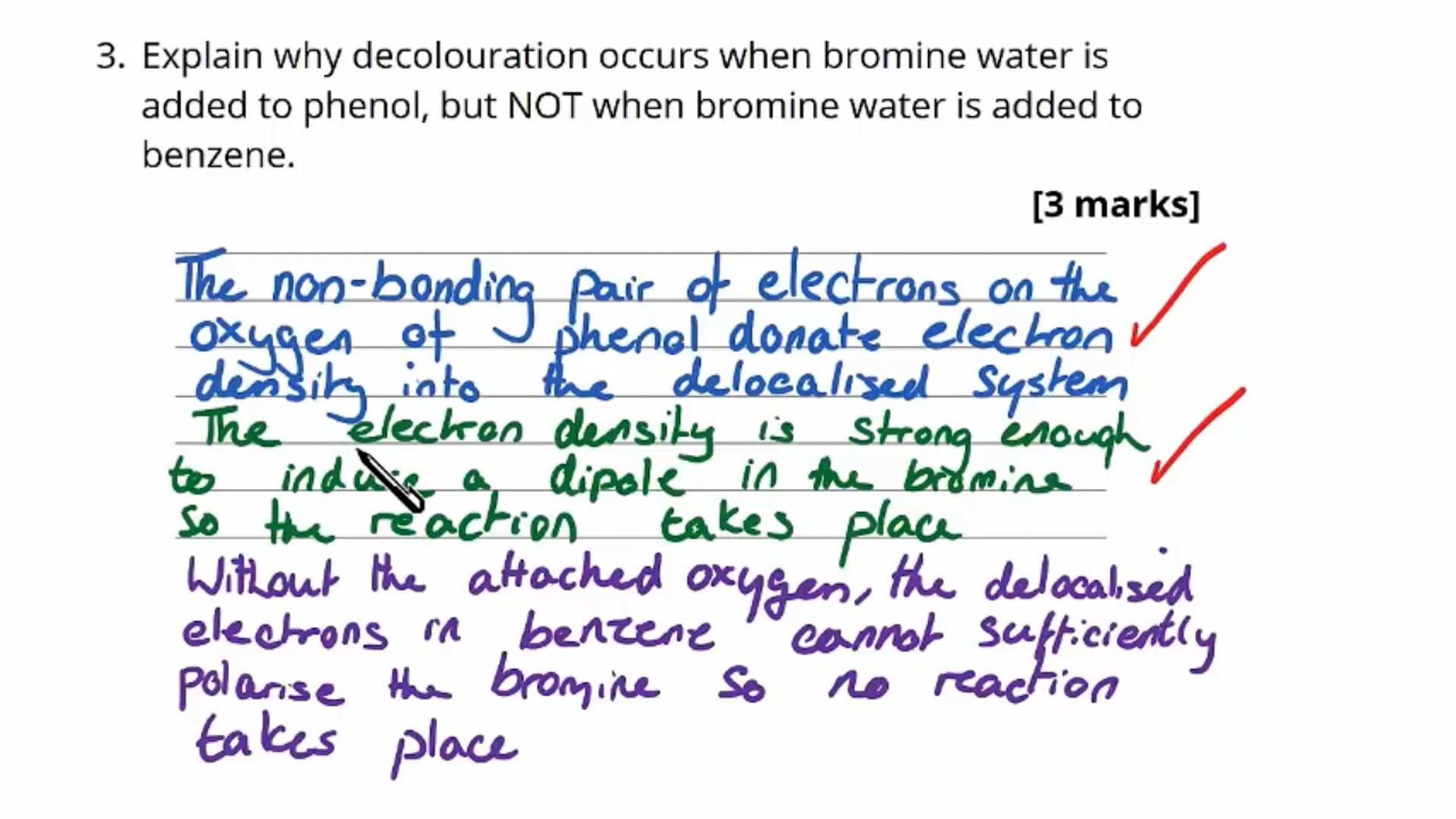 Introducing Phenol Exam Question