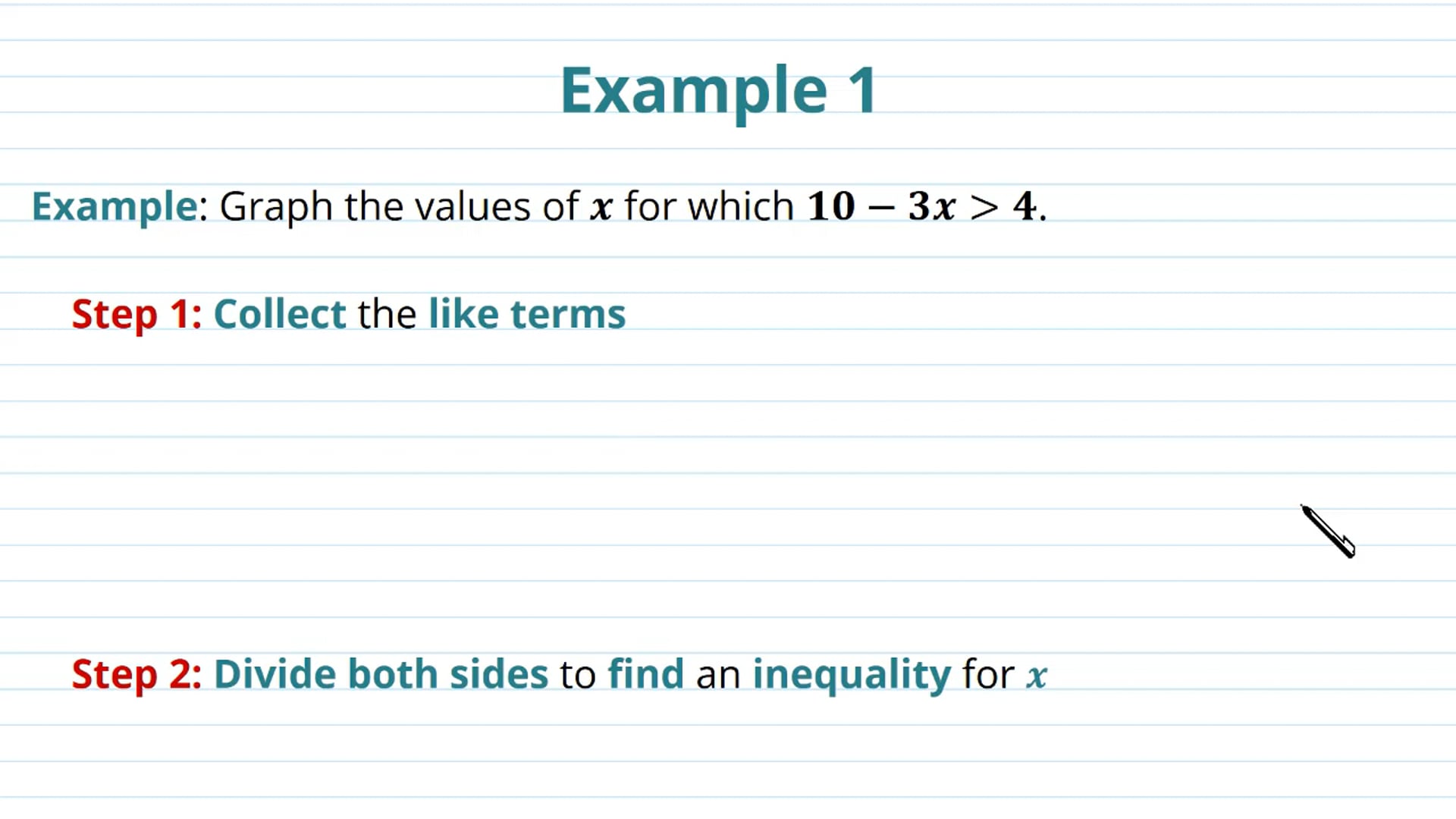 Introduction to Inequalities Examples