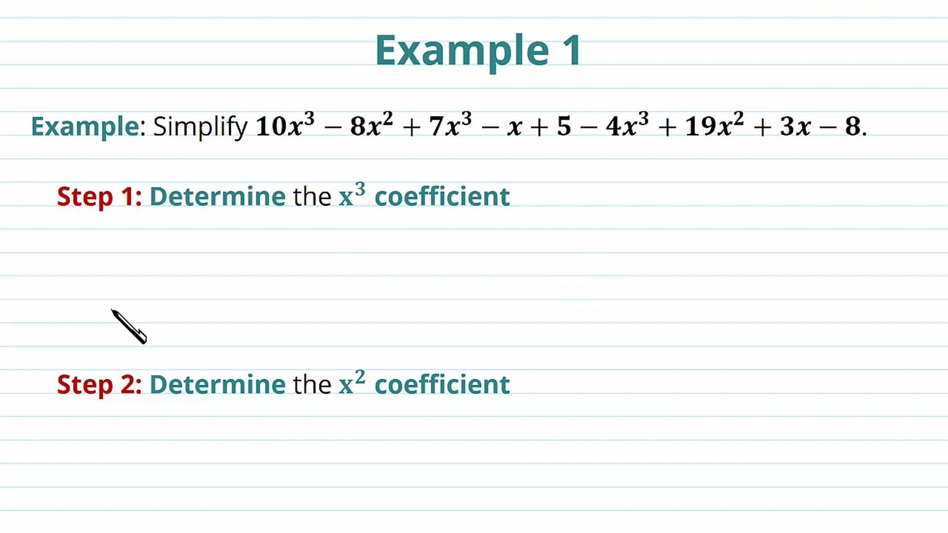 Introduction to Polynomials Examples