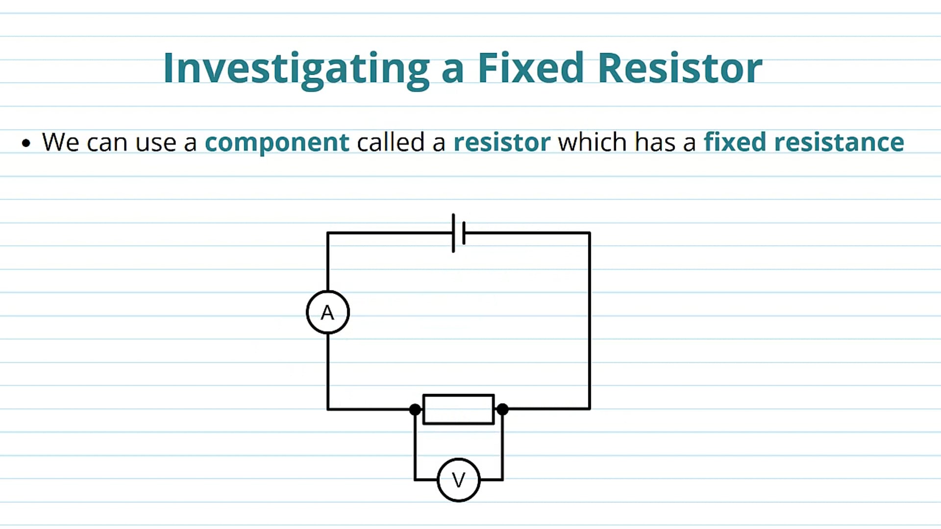 Investigating a Fixed Resistor