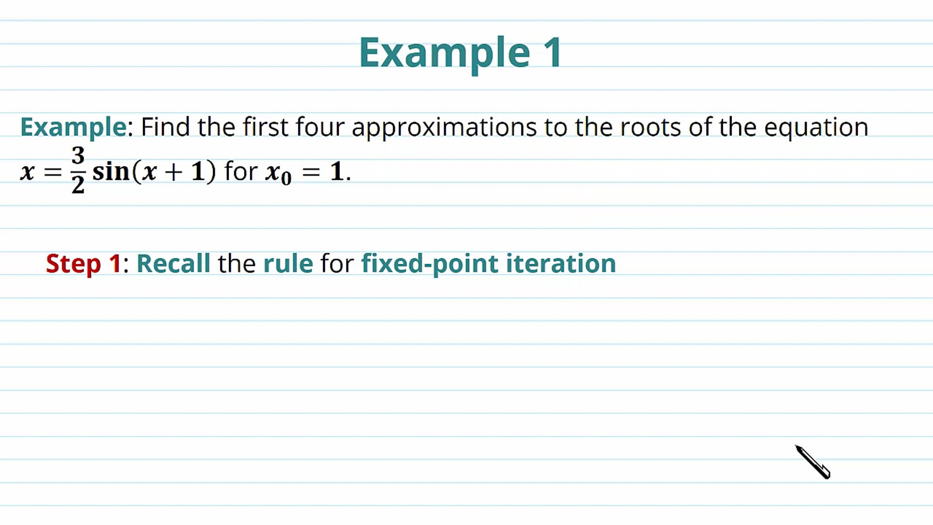 Iterative Methods Examples
