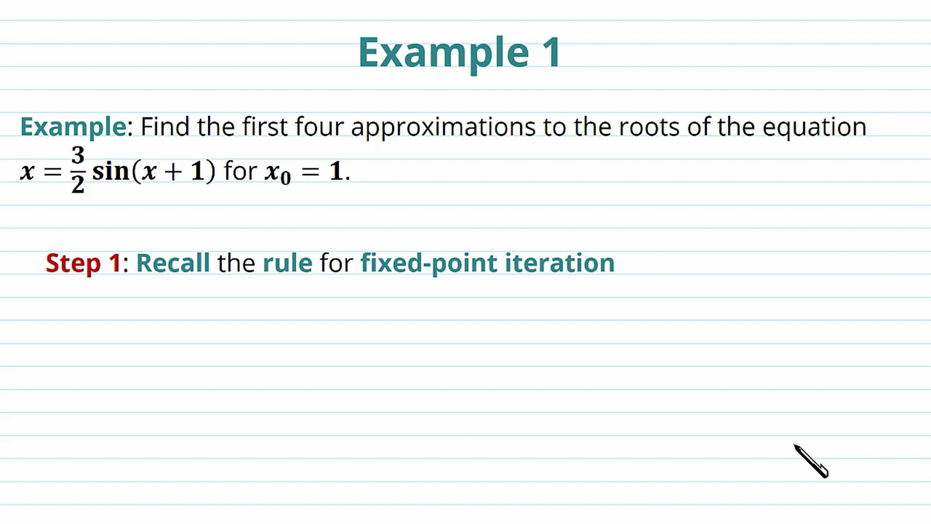 Iterative Methods Examples