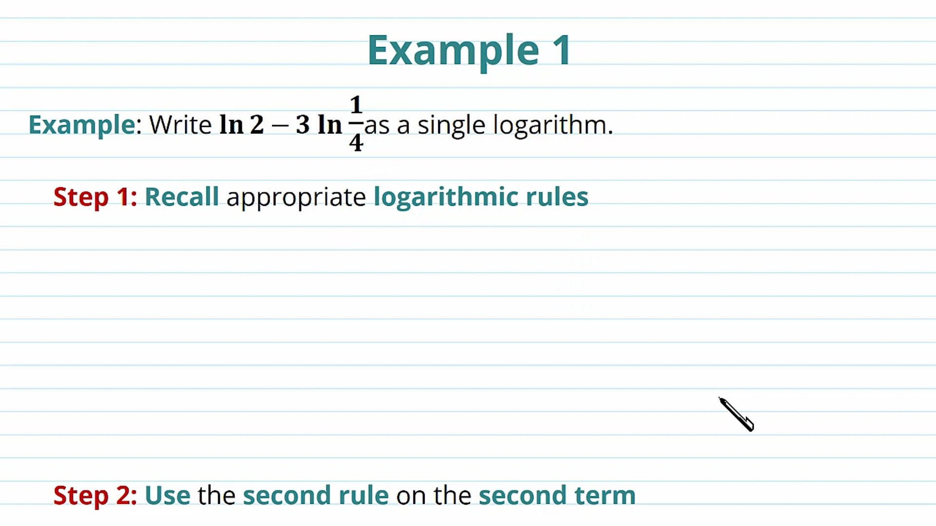 Logarithm Rules Examples