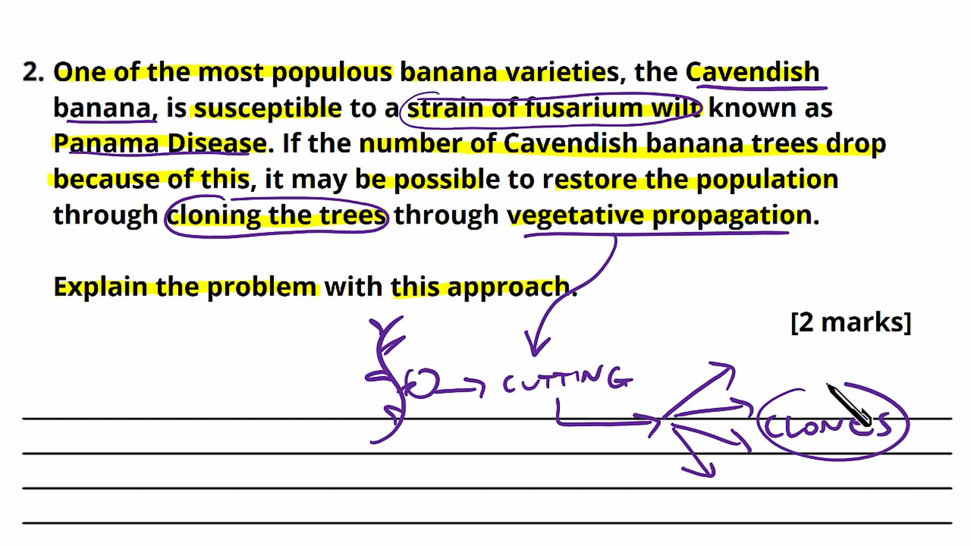 Maintaining Biodiversity Exam Question