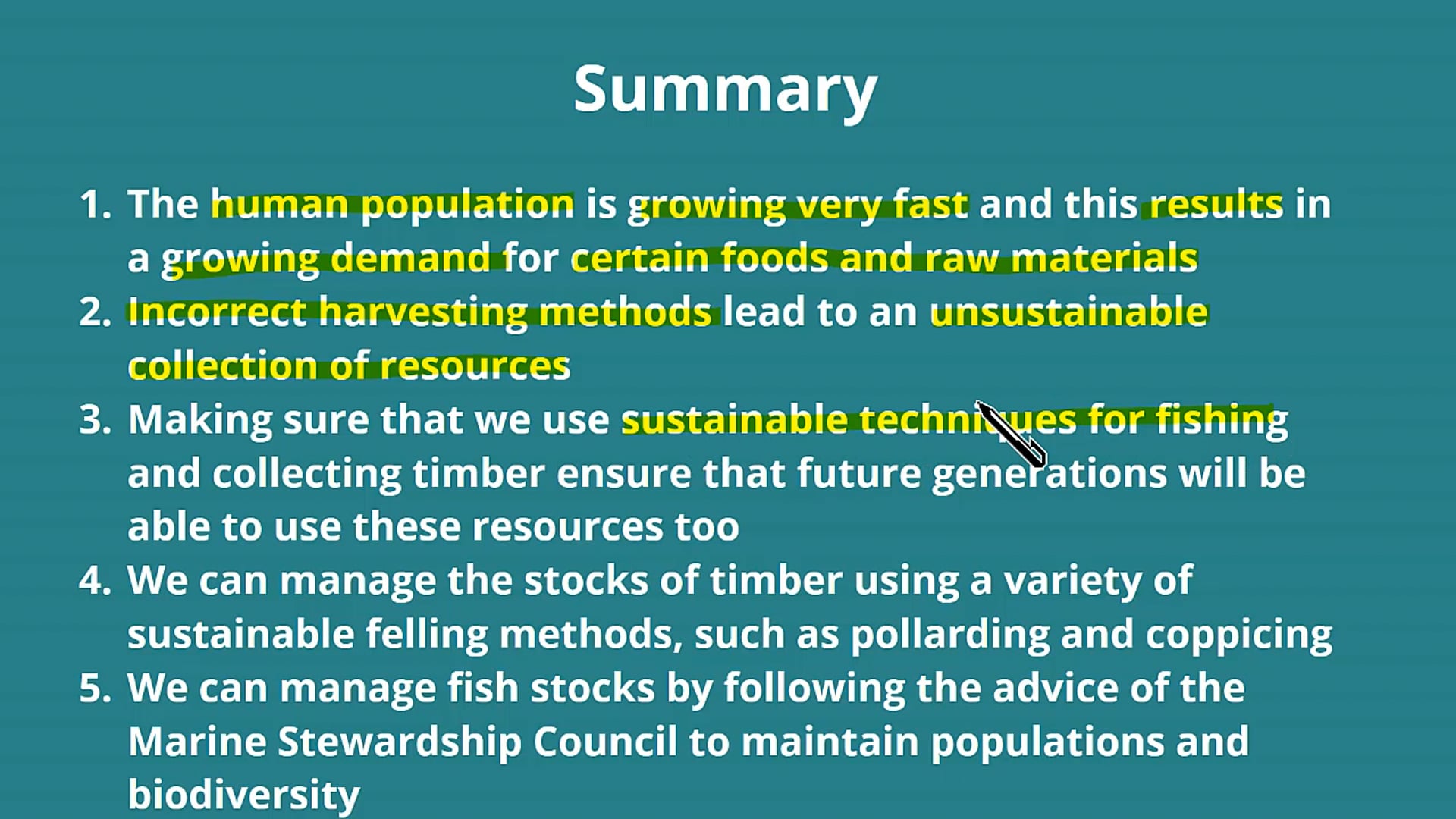 Managing Biological Resources