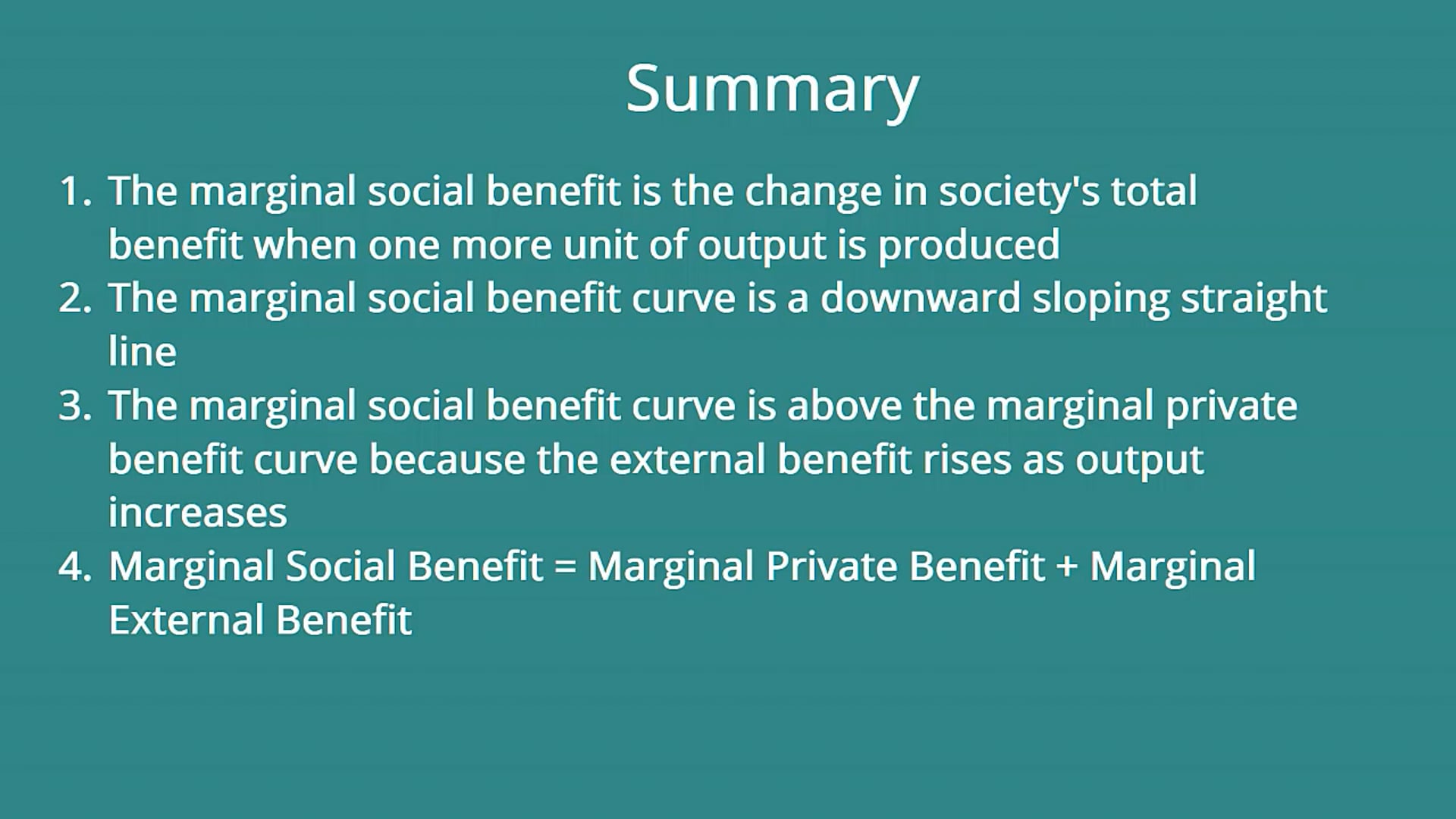 Marginal Social Benefit