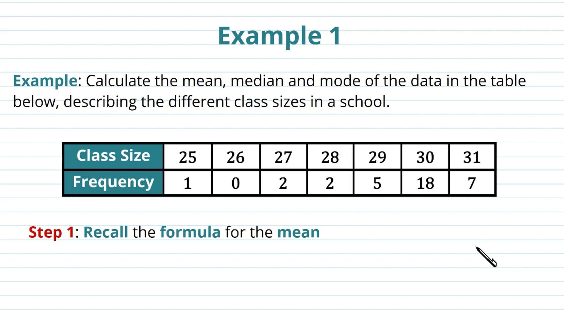 Measures of Central Tendency Examples