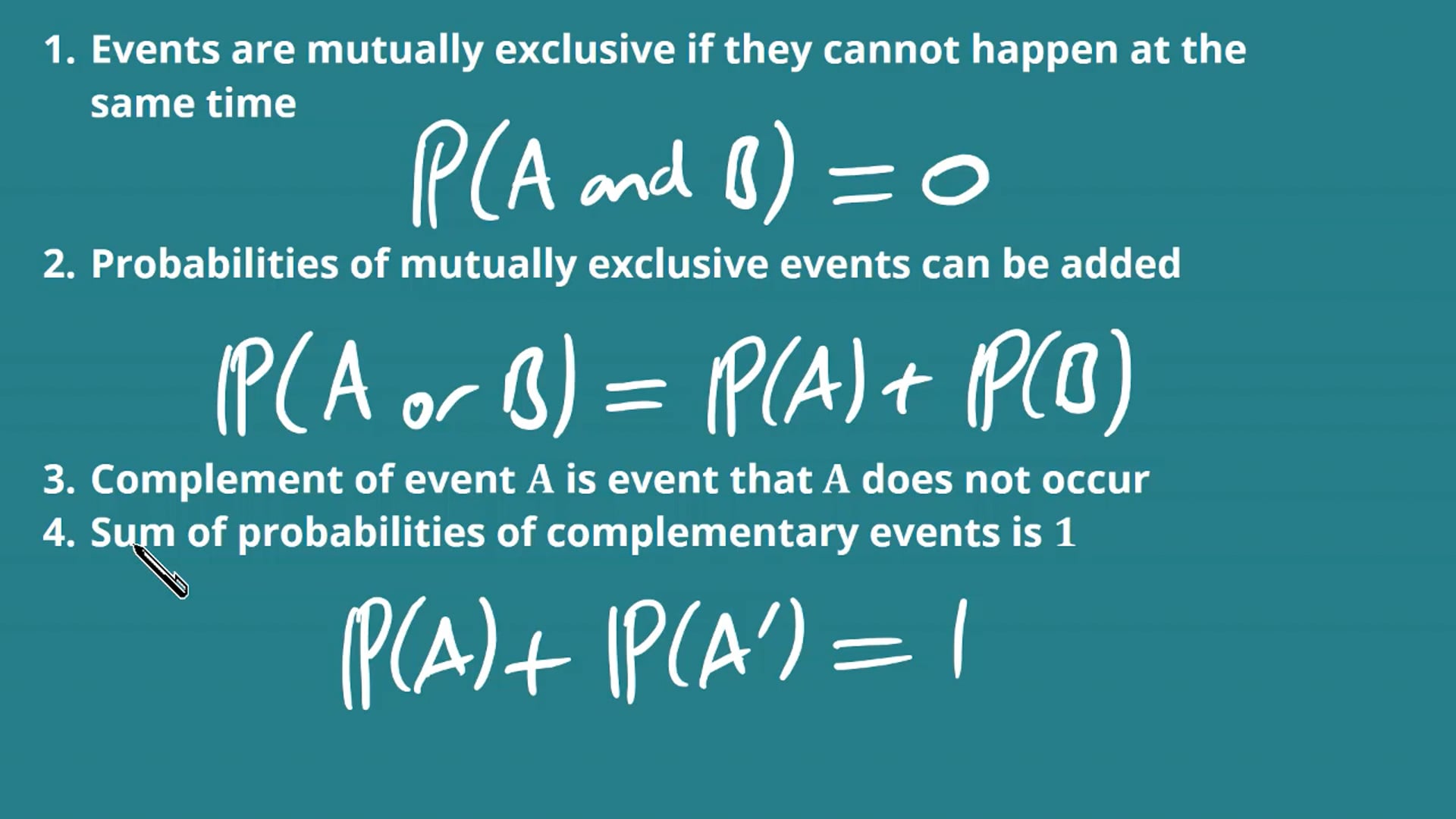 Mutually Exclusive Events Examples