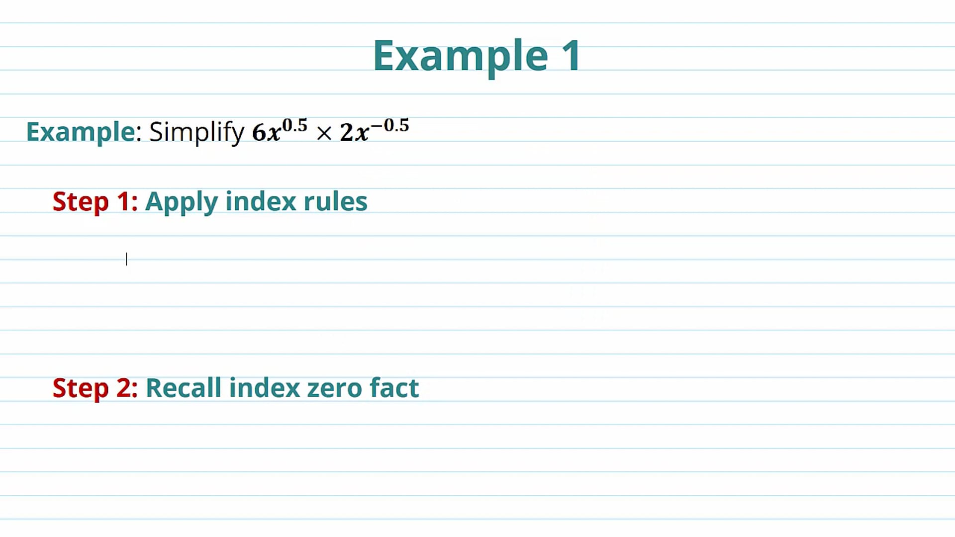 Negative Indices and Index Rules Examples