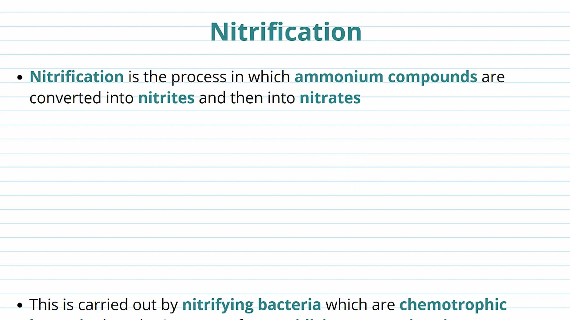 Nitrogen Cycle: Nitrification and Denitrification