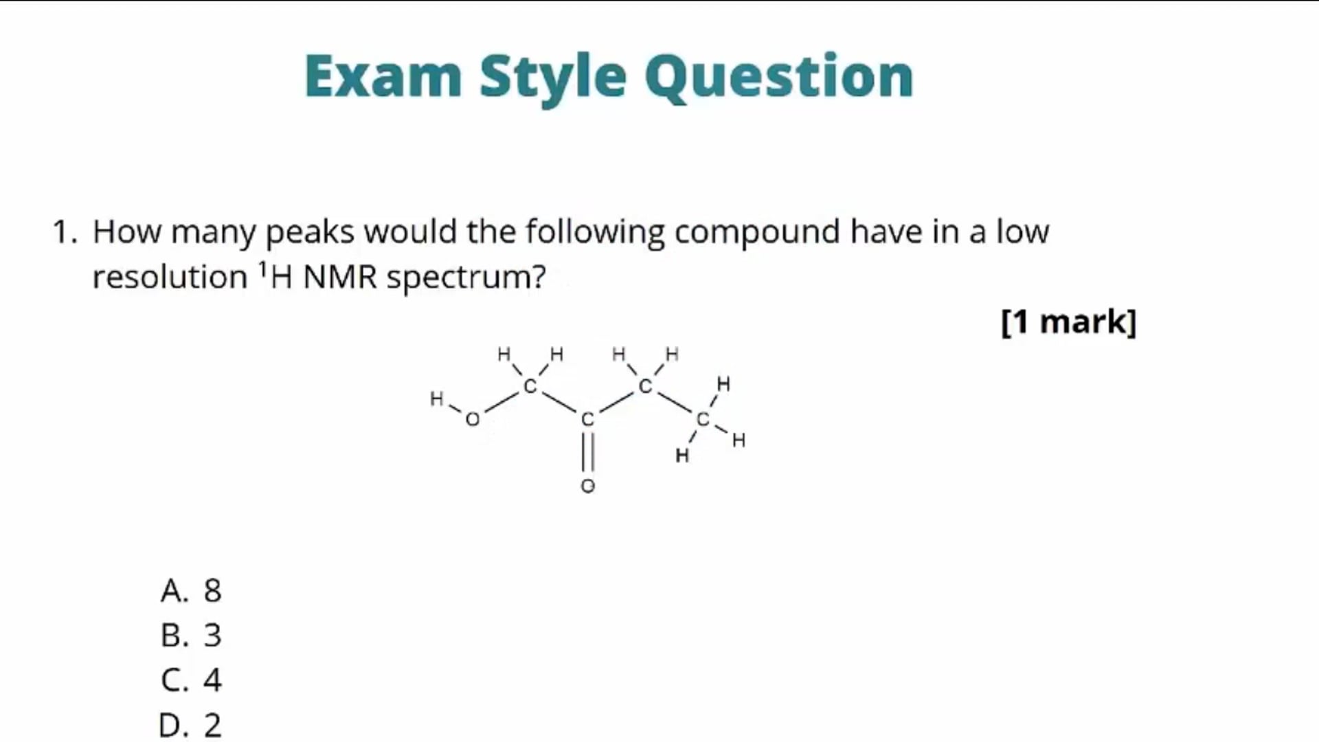 NMR Exam Question