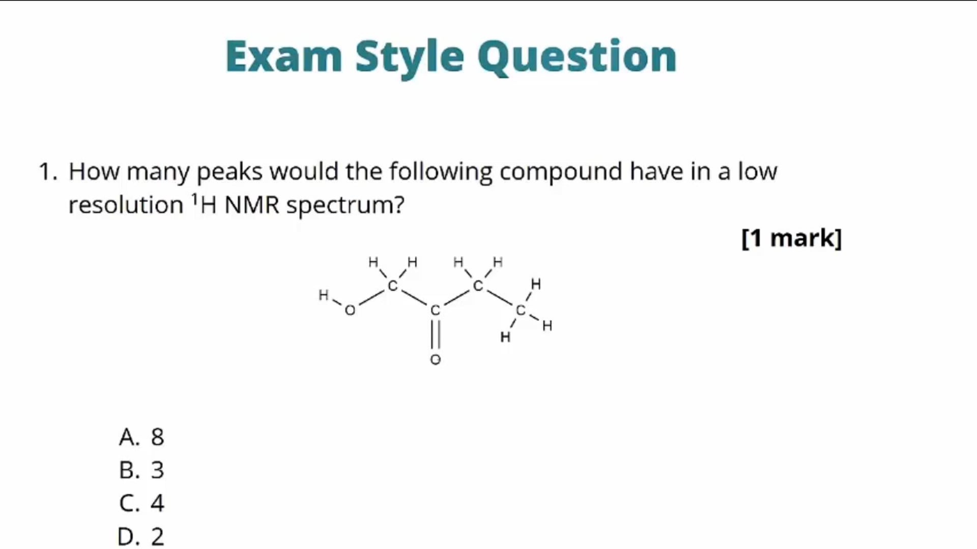 NMR Exam Question