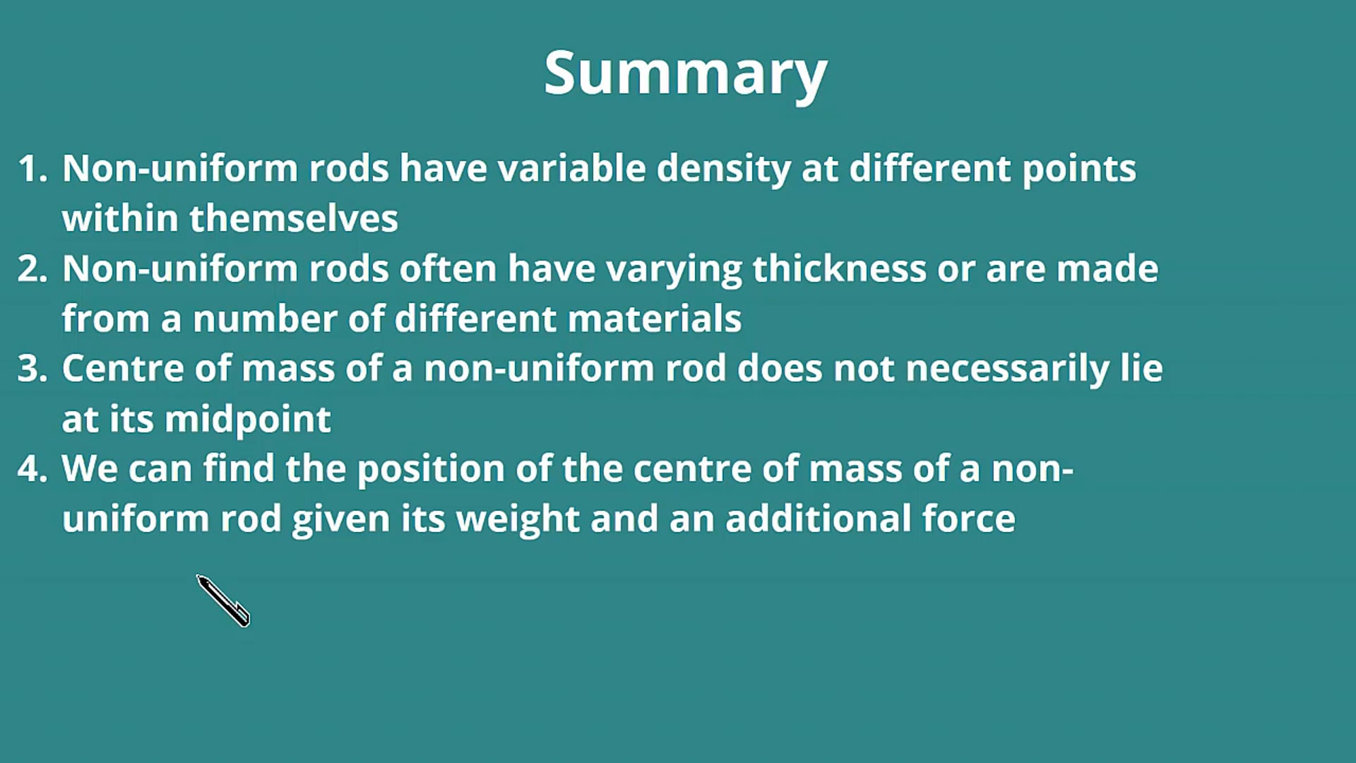 Non-Uniform Rods Examples