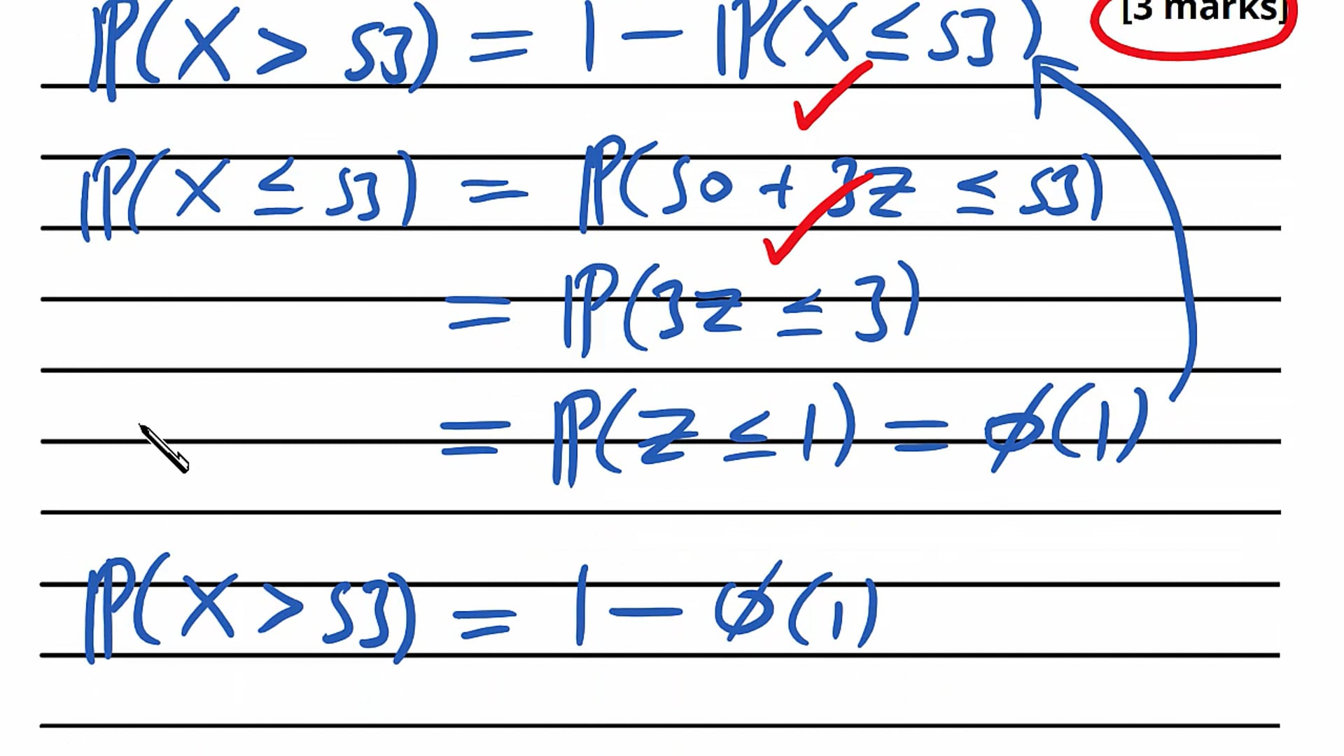 Normal Distribution Exam Question