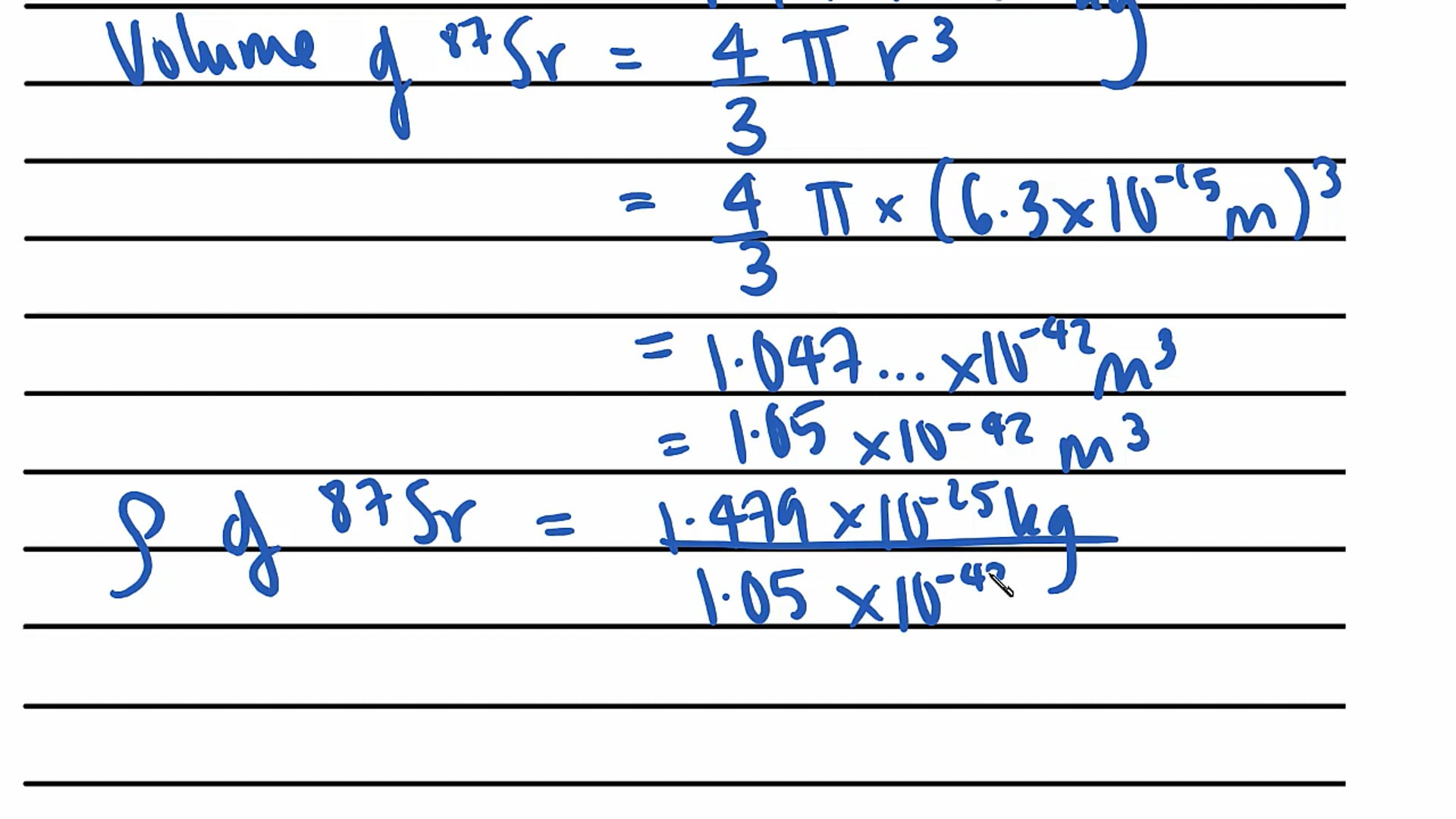 Nuclear Radius Exam Question