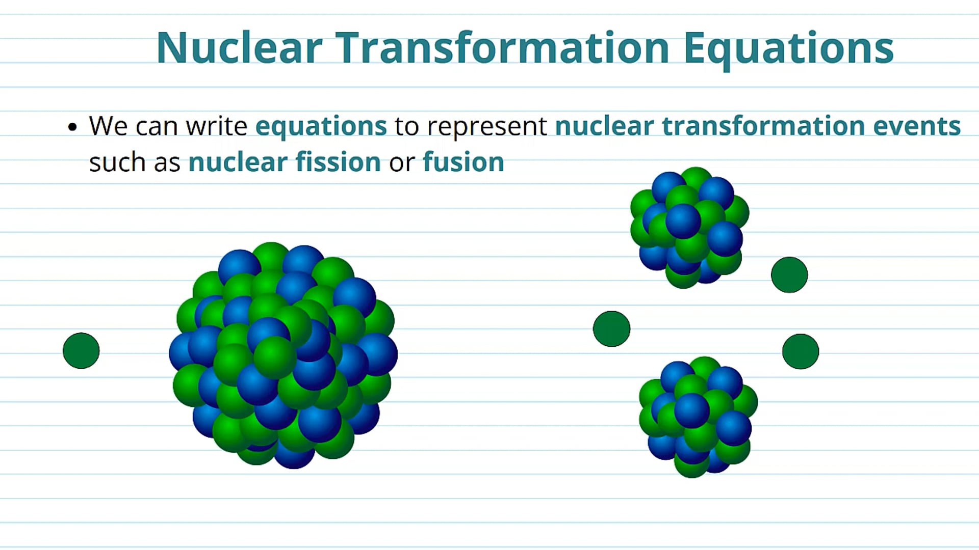 Nuclear Transformation Equations