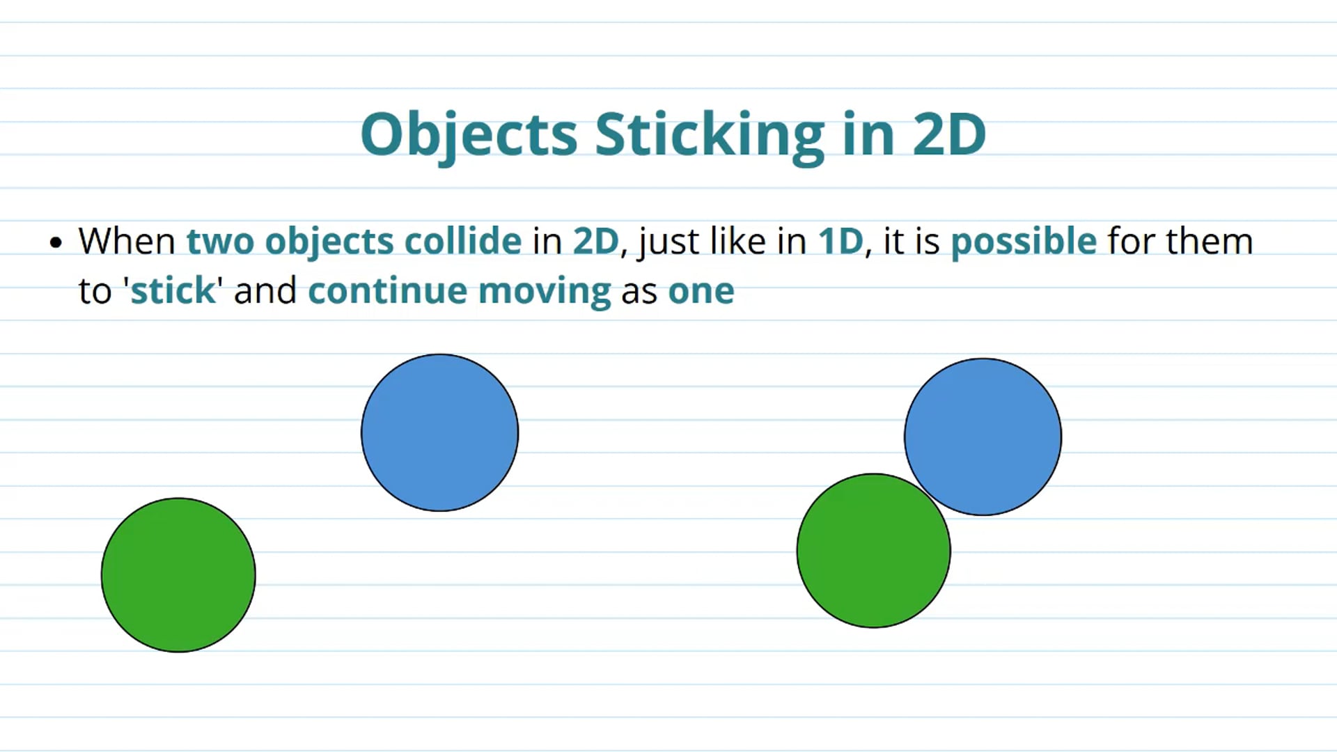 Objects Moving off Separately in 2D