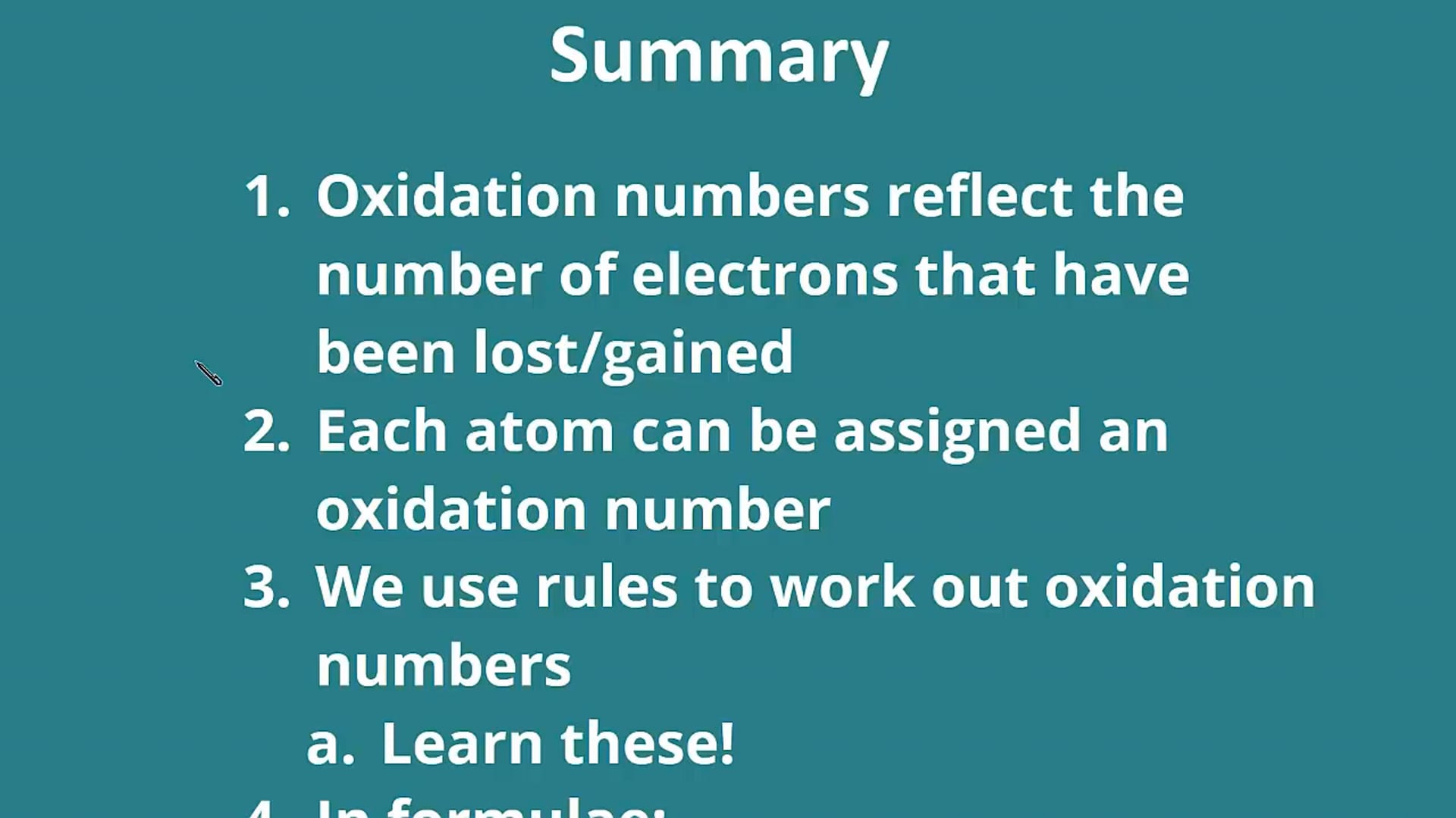 Oxidation Numbers