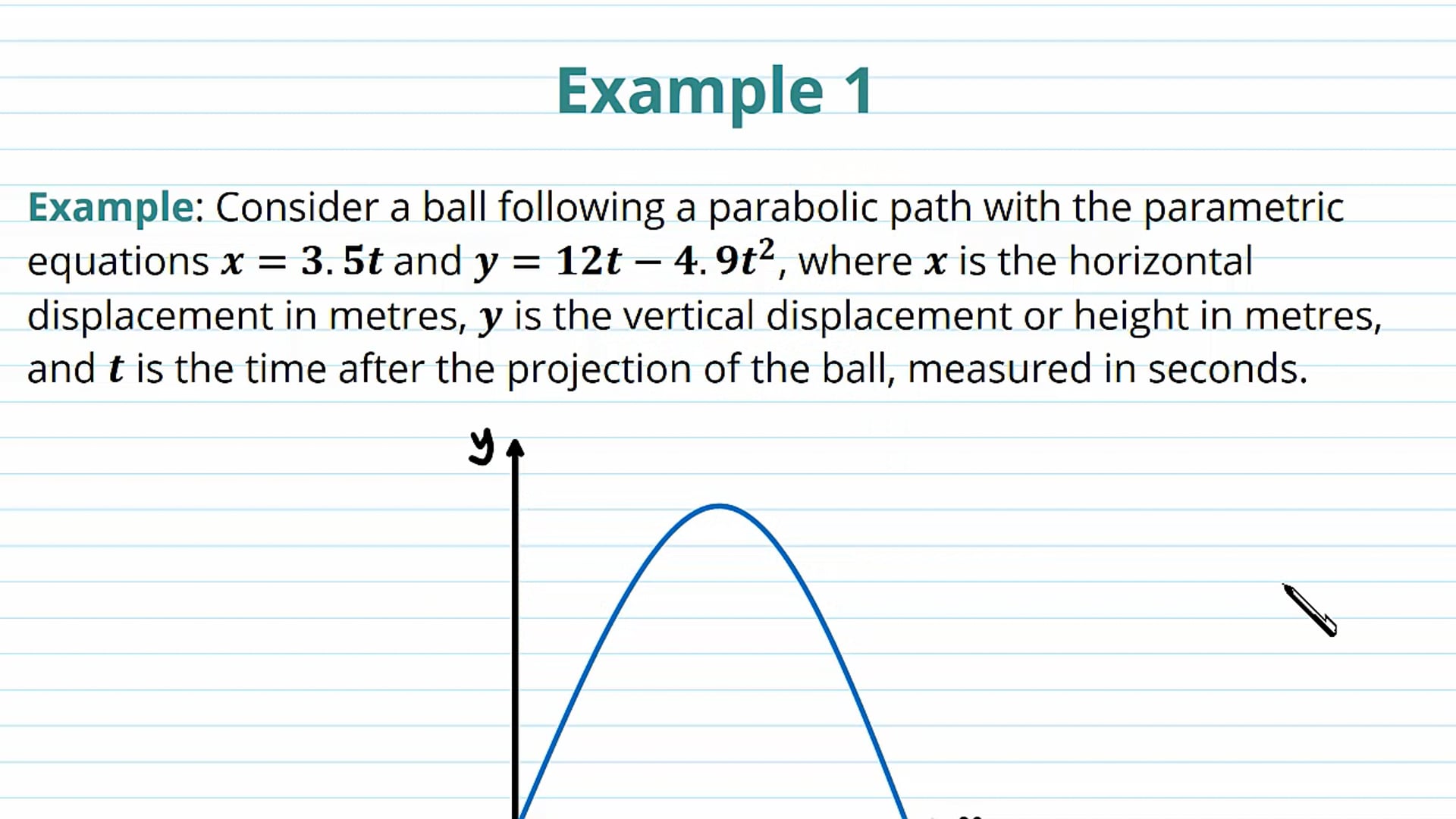 Parametric Equations in Modelling Examples