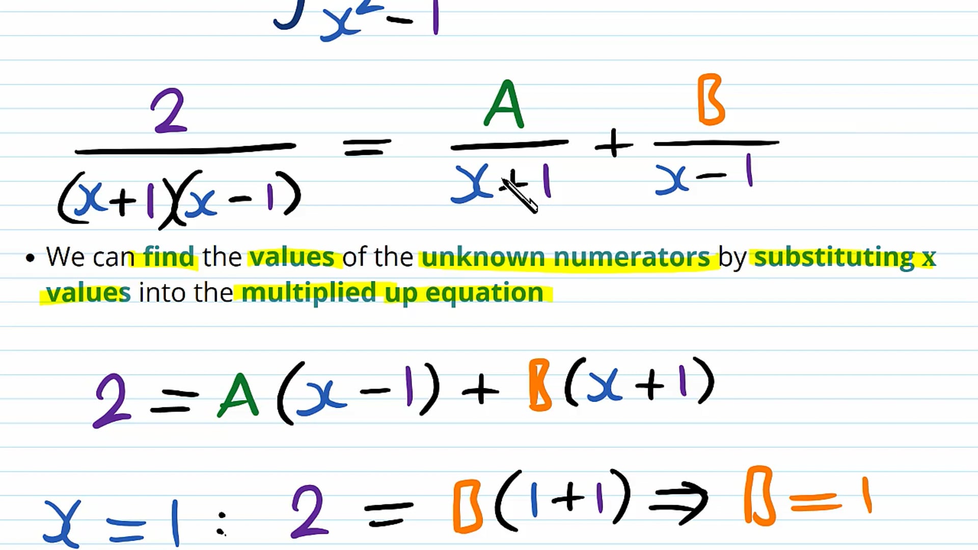 Partial Fractions in Integration
