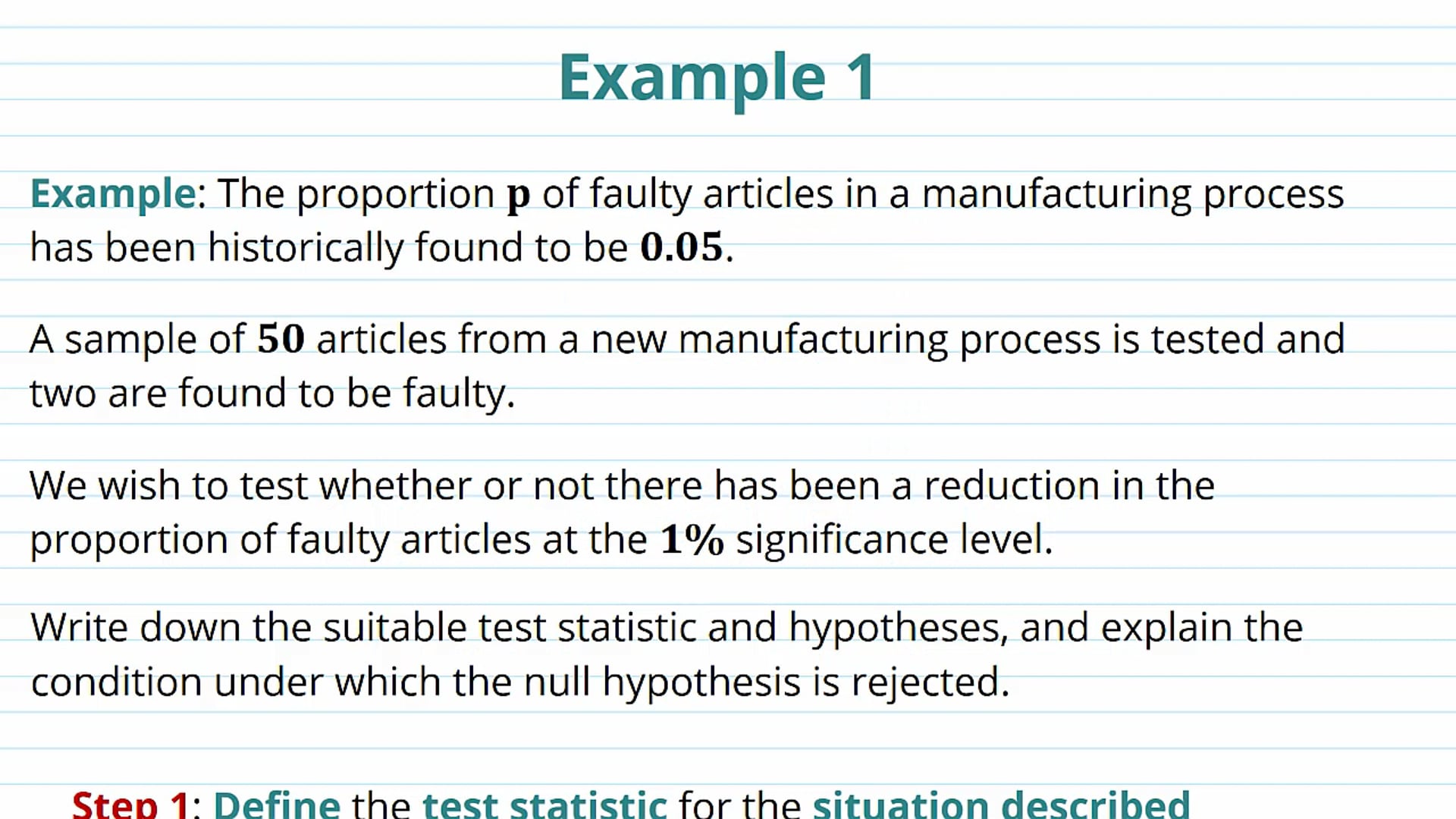 Performing Hypothesis Tests Examples
