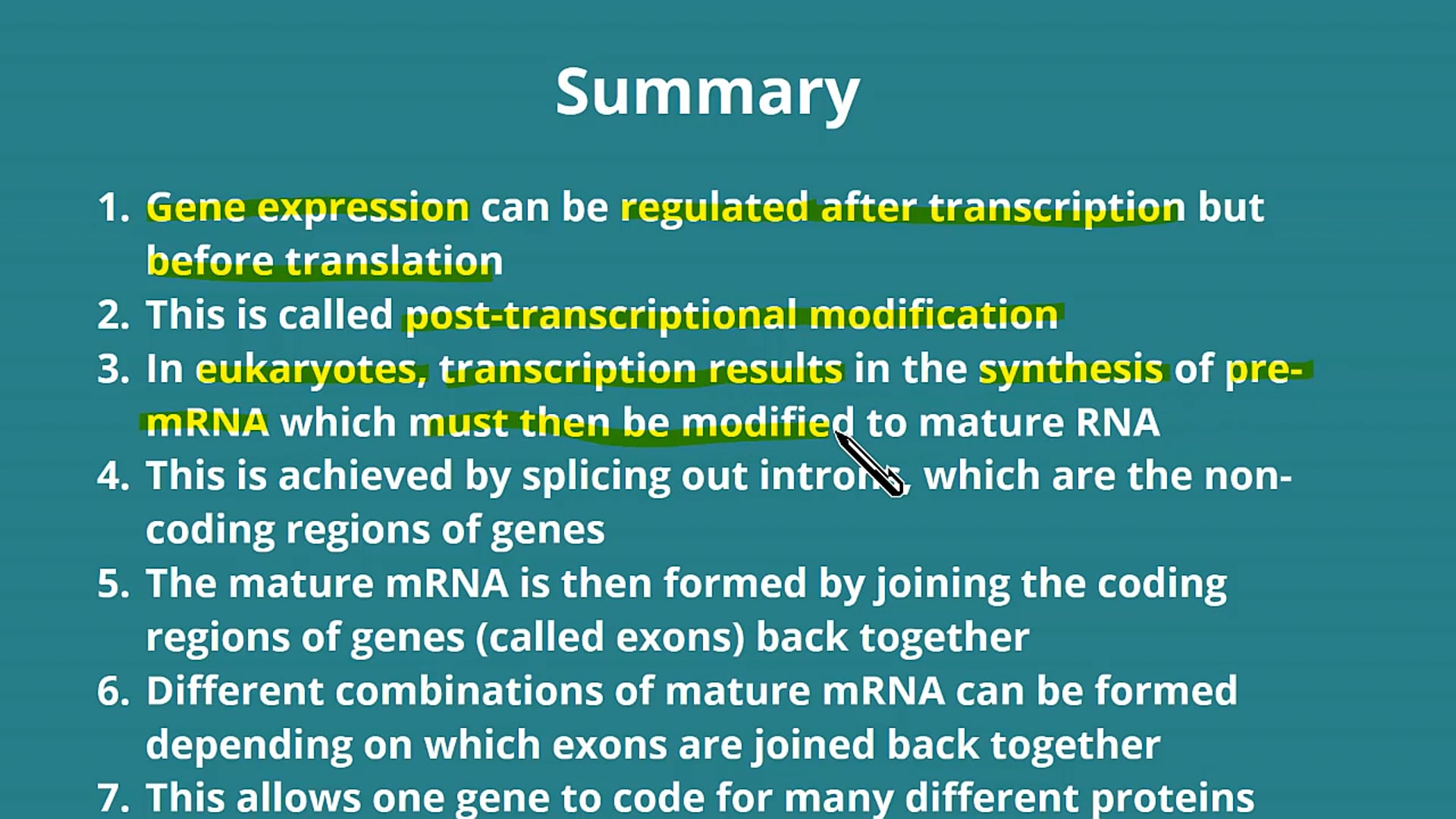 Post-Transcriptional Regulation: Splicing