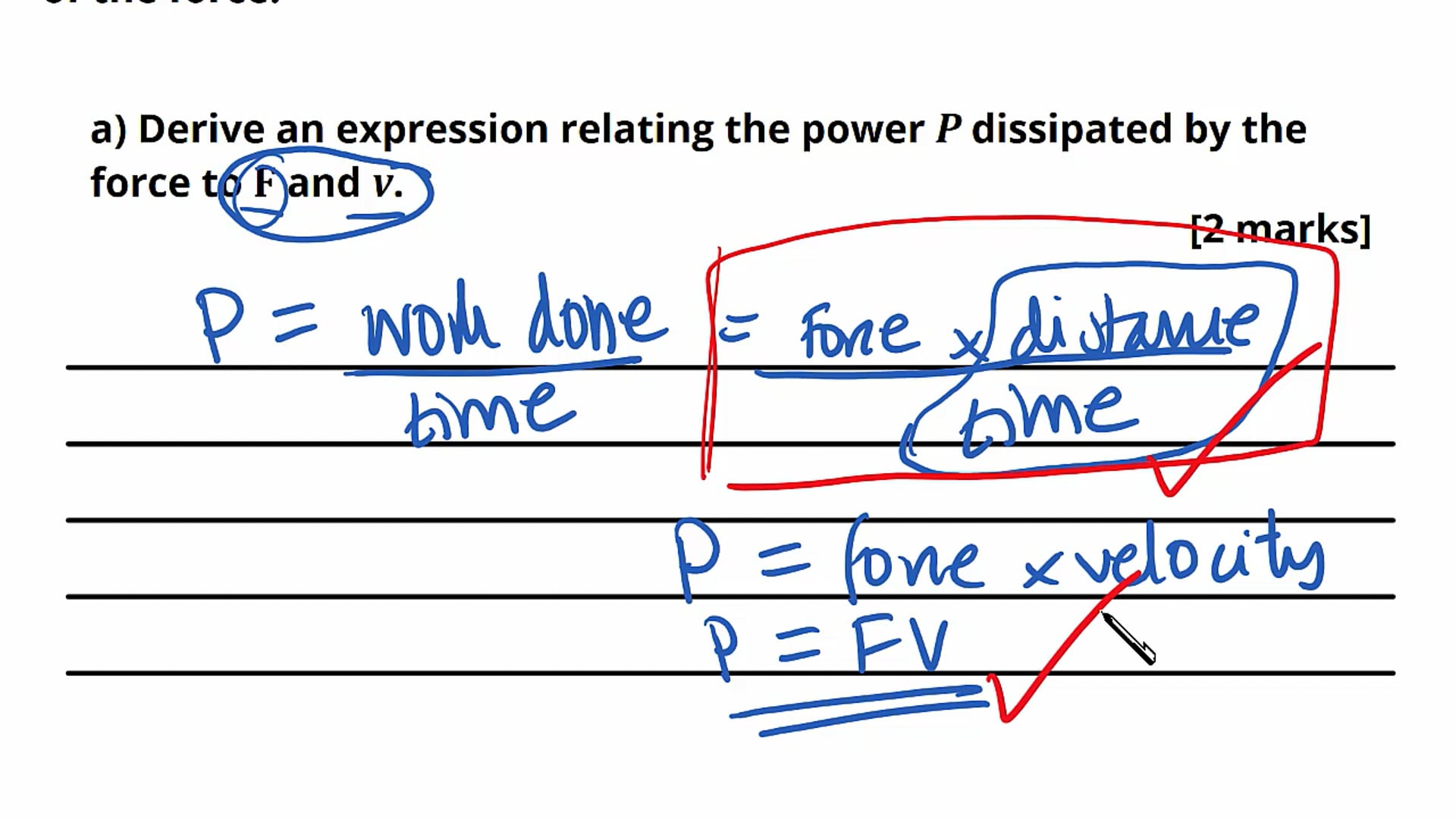Power Exam Question