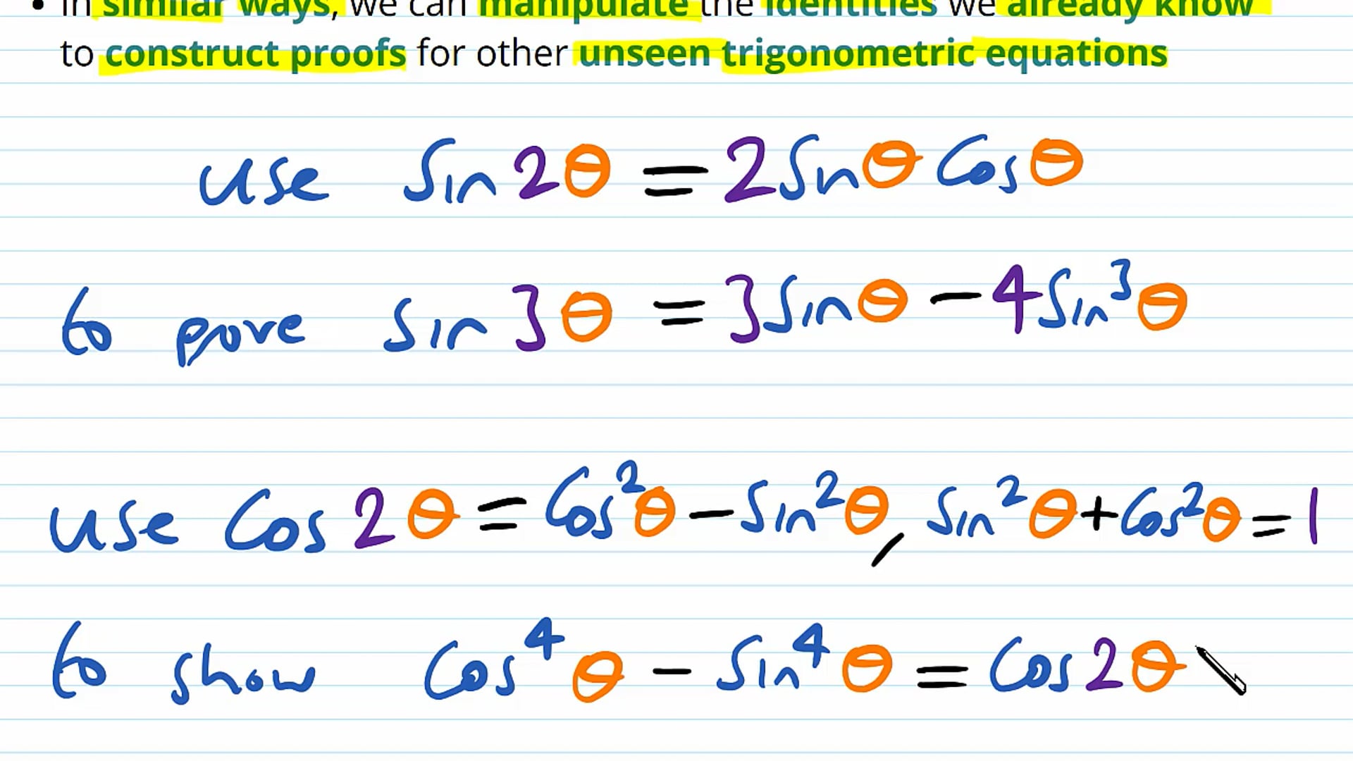 Proofs Using Trigonometric Identities