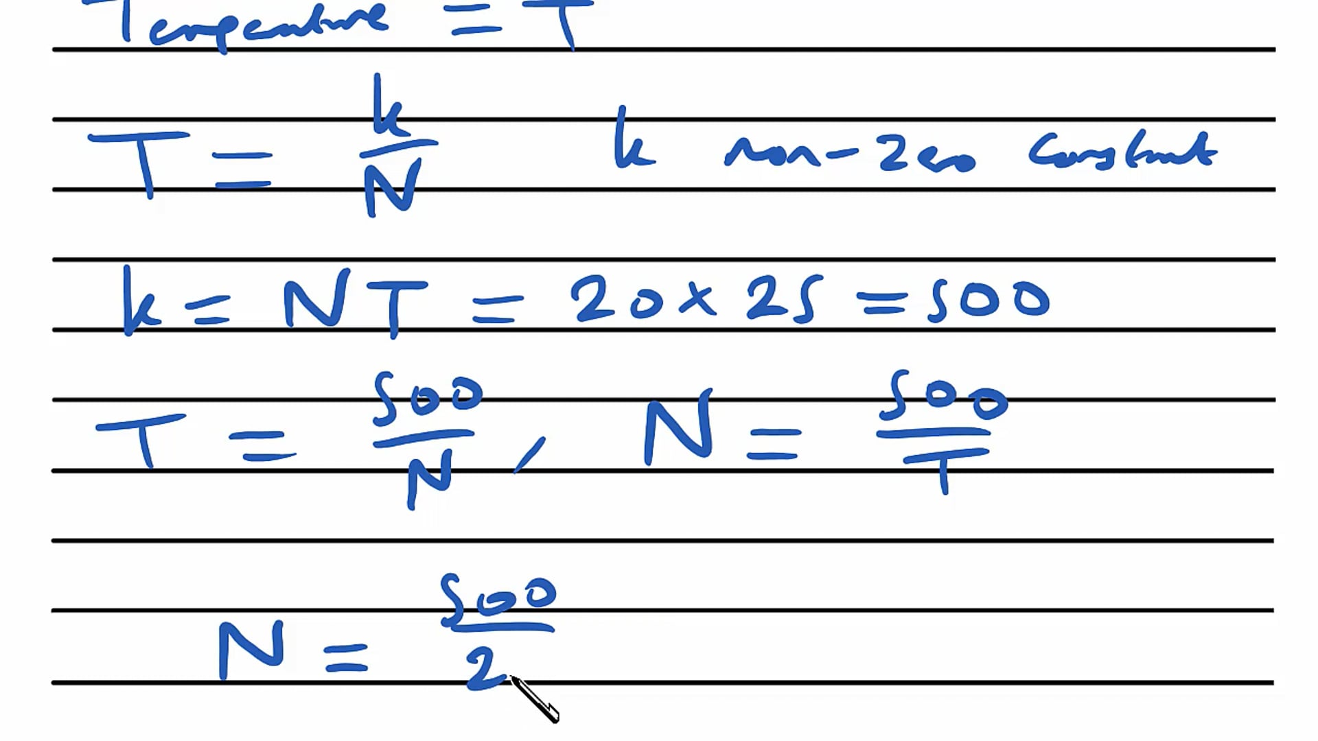 Proportional Relationships Exam Question