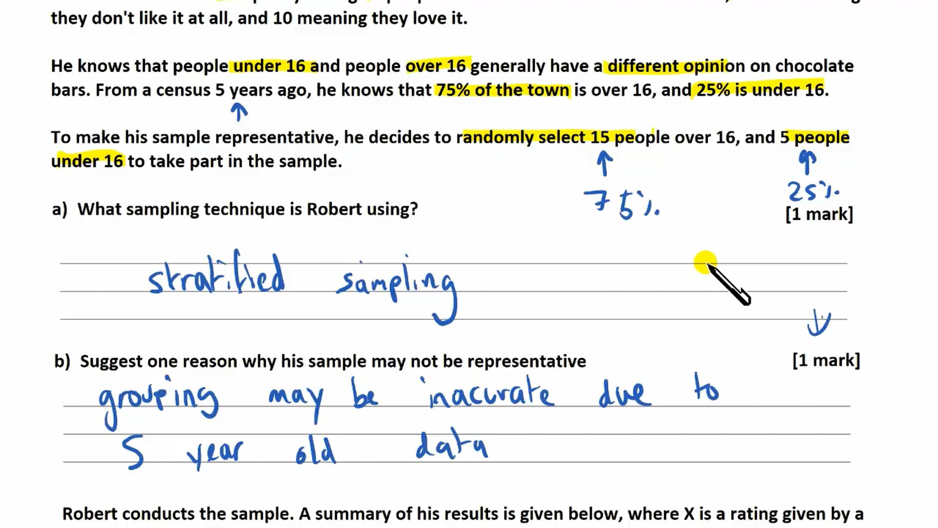 Question 13: Sampling